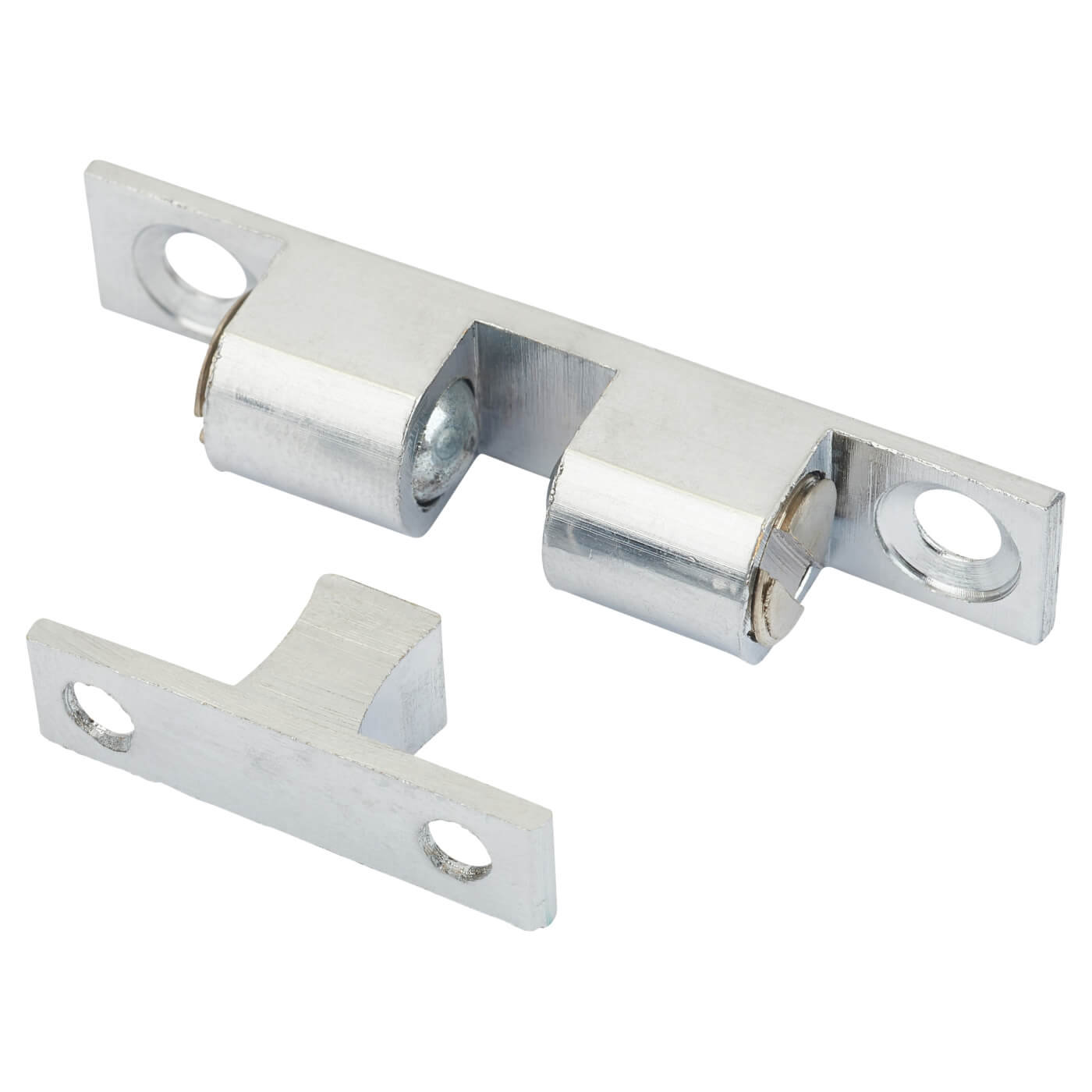 Veel-2 Double Ball Roller Catch - 43 x 8 x 11mm - Polished Chrome - Pack of 5 - view 2