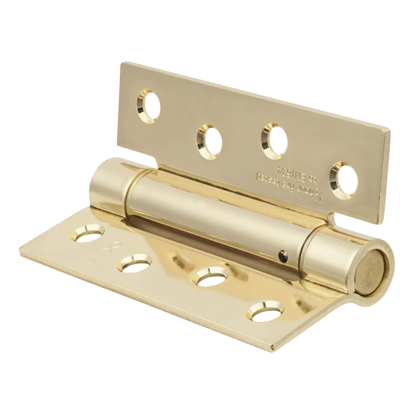 Adjustable Self Closing Fire Door Spring Hinge - 102 x 76 x 3mm - Polished Brass - Pack of 3 - view 3