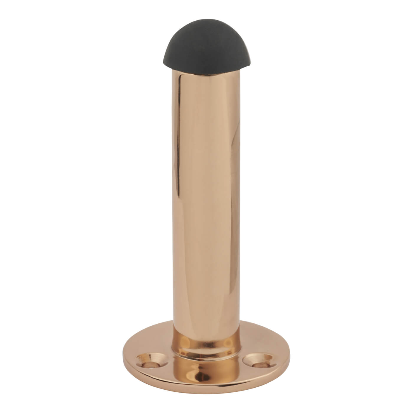 Round Base Projection Door Stop - 80mm Projection - Polished Copper - view 3