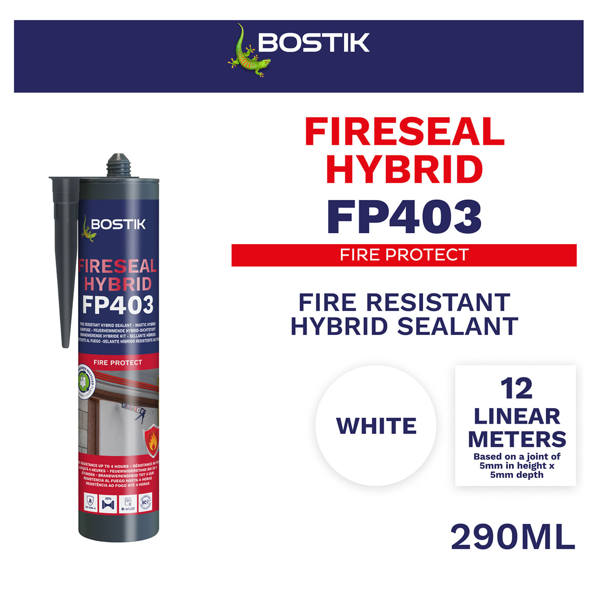 Pro Fireseal Hybrid Sealant - 290ml - White - view 2