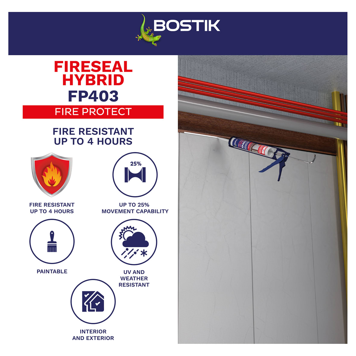 Pro Fireseal Hybrid Sealant - 290ml - White - view 3