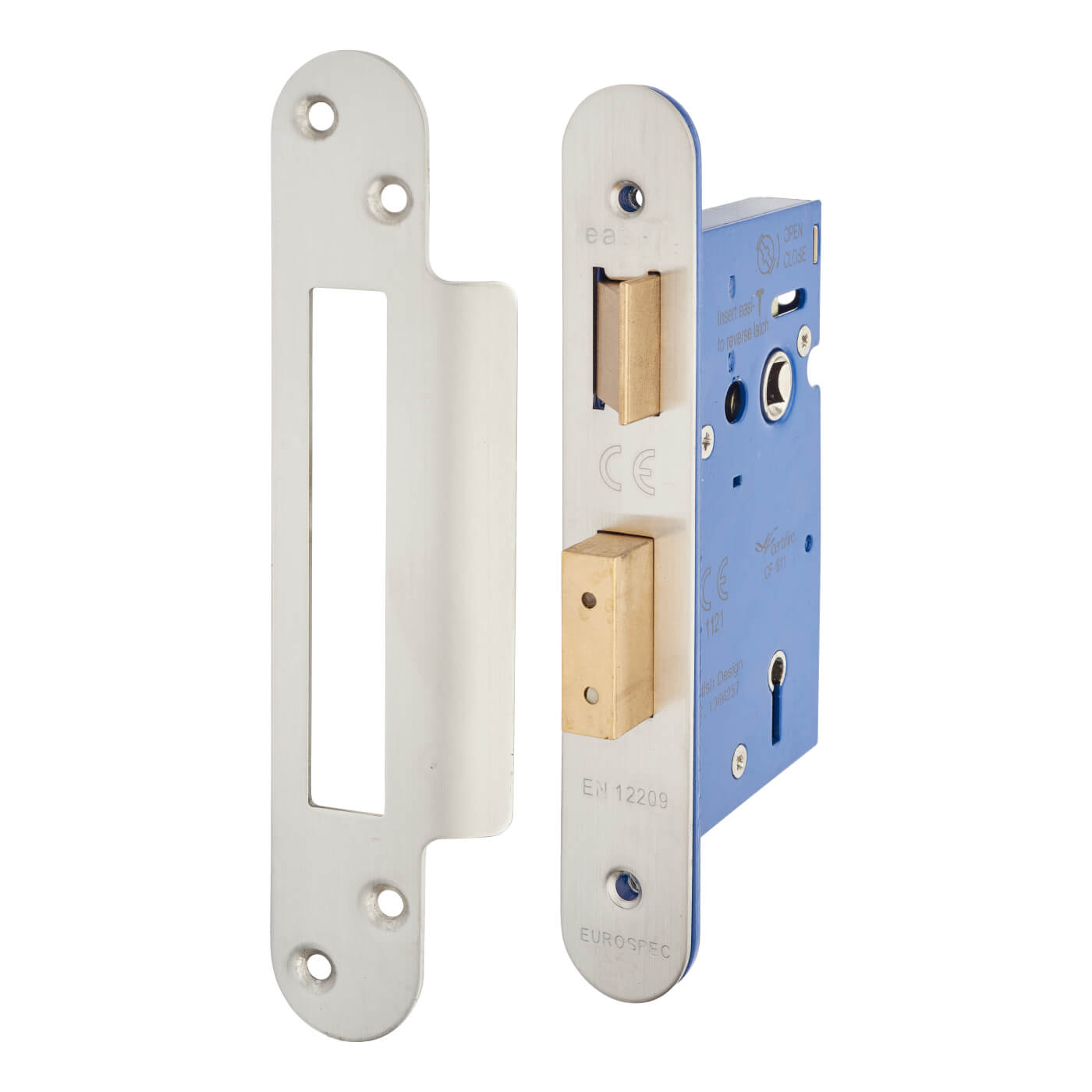 Architectural Bolt Through 5 Lever Sashlock - 65mm Case - 44mm Backset - Radius - Satin Stainless - view 2