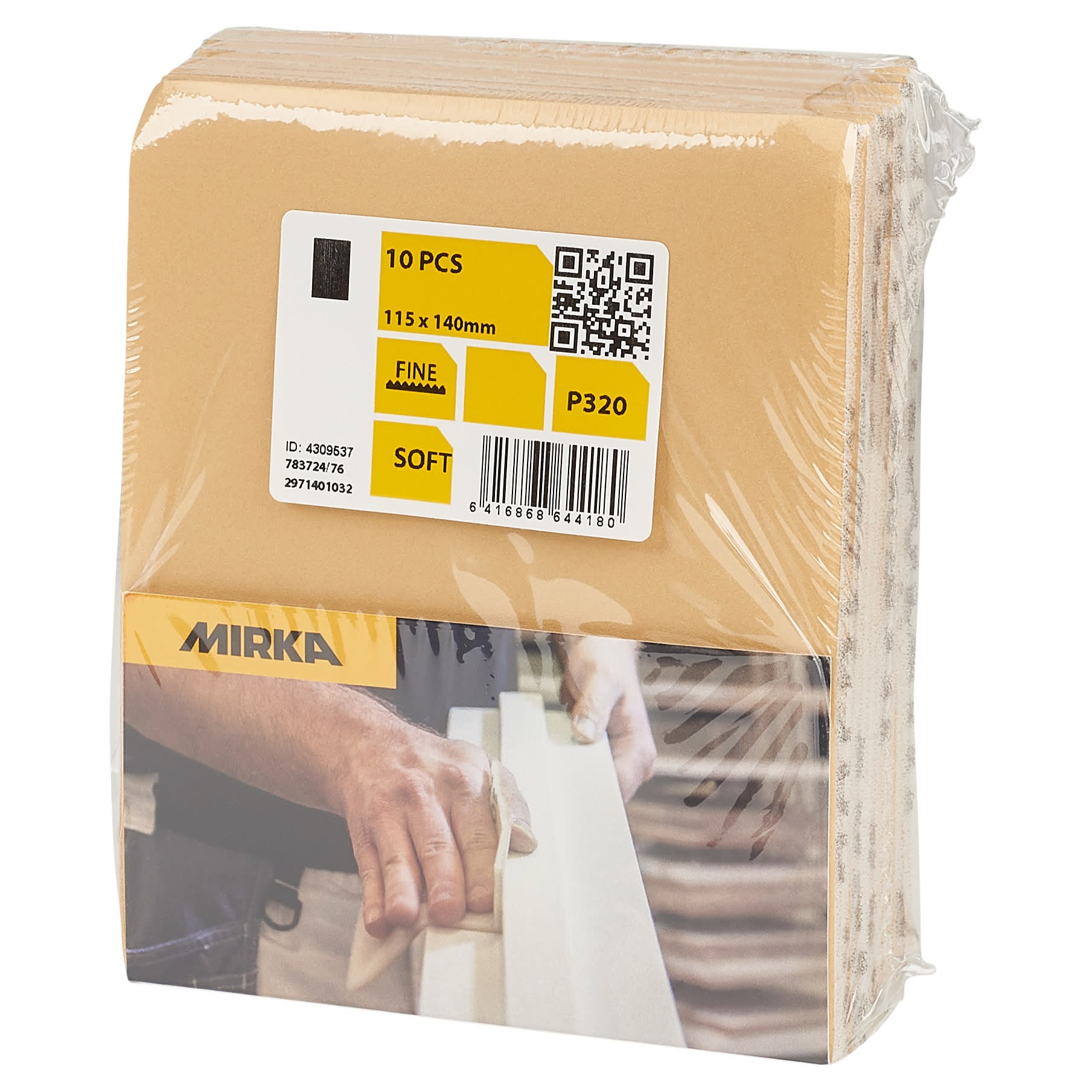 Goldflex Soft Sanding Pads - 115 x 140mm - Grit P320 - Pack of 10 - view 3
