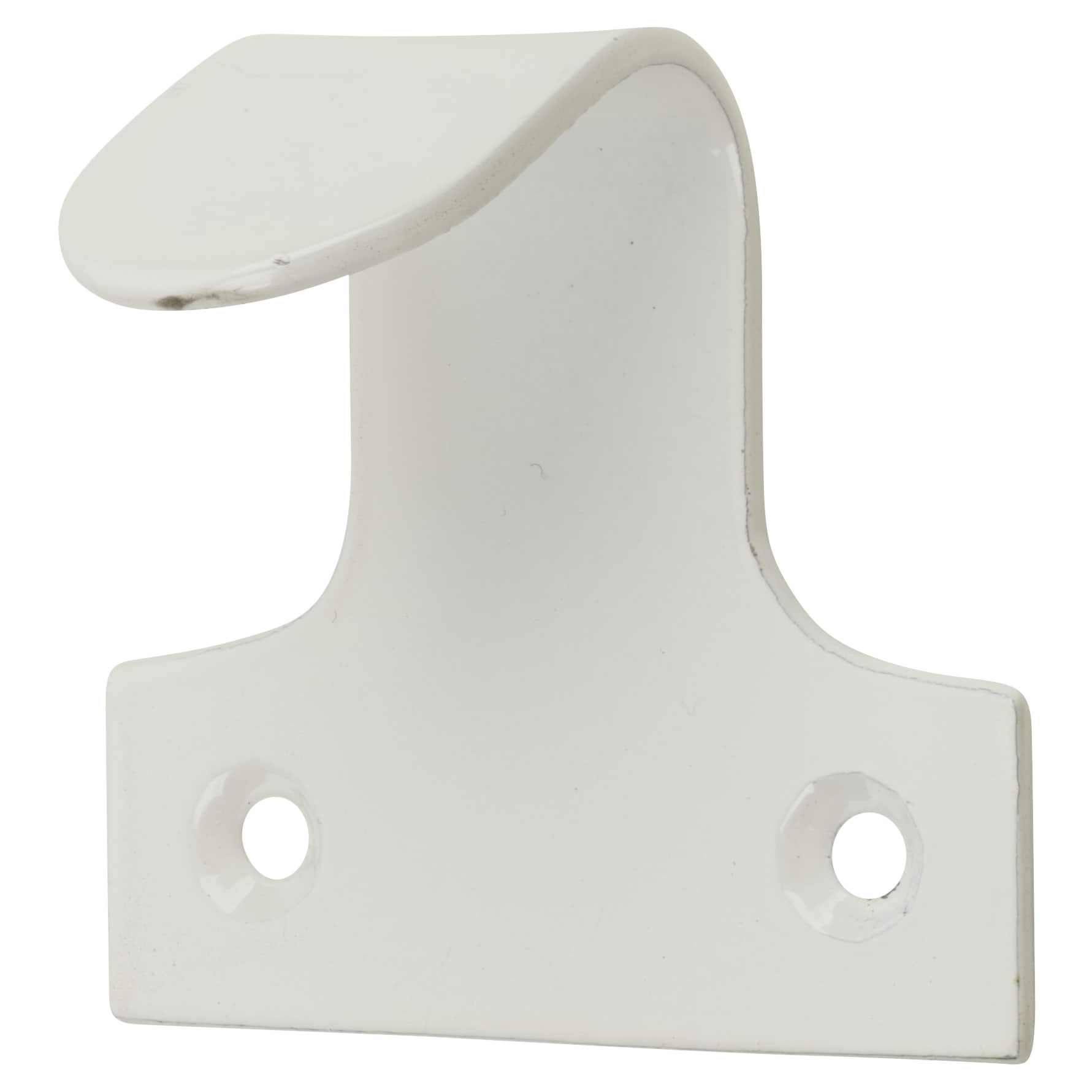 Heavy Cast Pattern Sash Window Finger Lift - 50 x 25mm - White - view 2