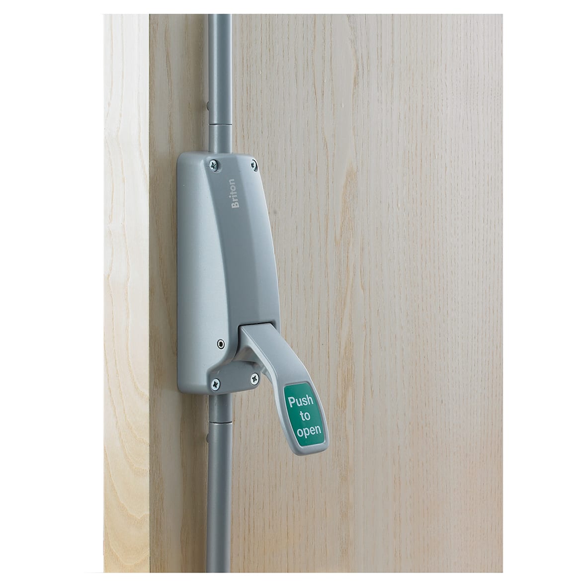 372 Push Pad Bolt - Timber Door - Silver - view 3