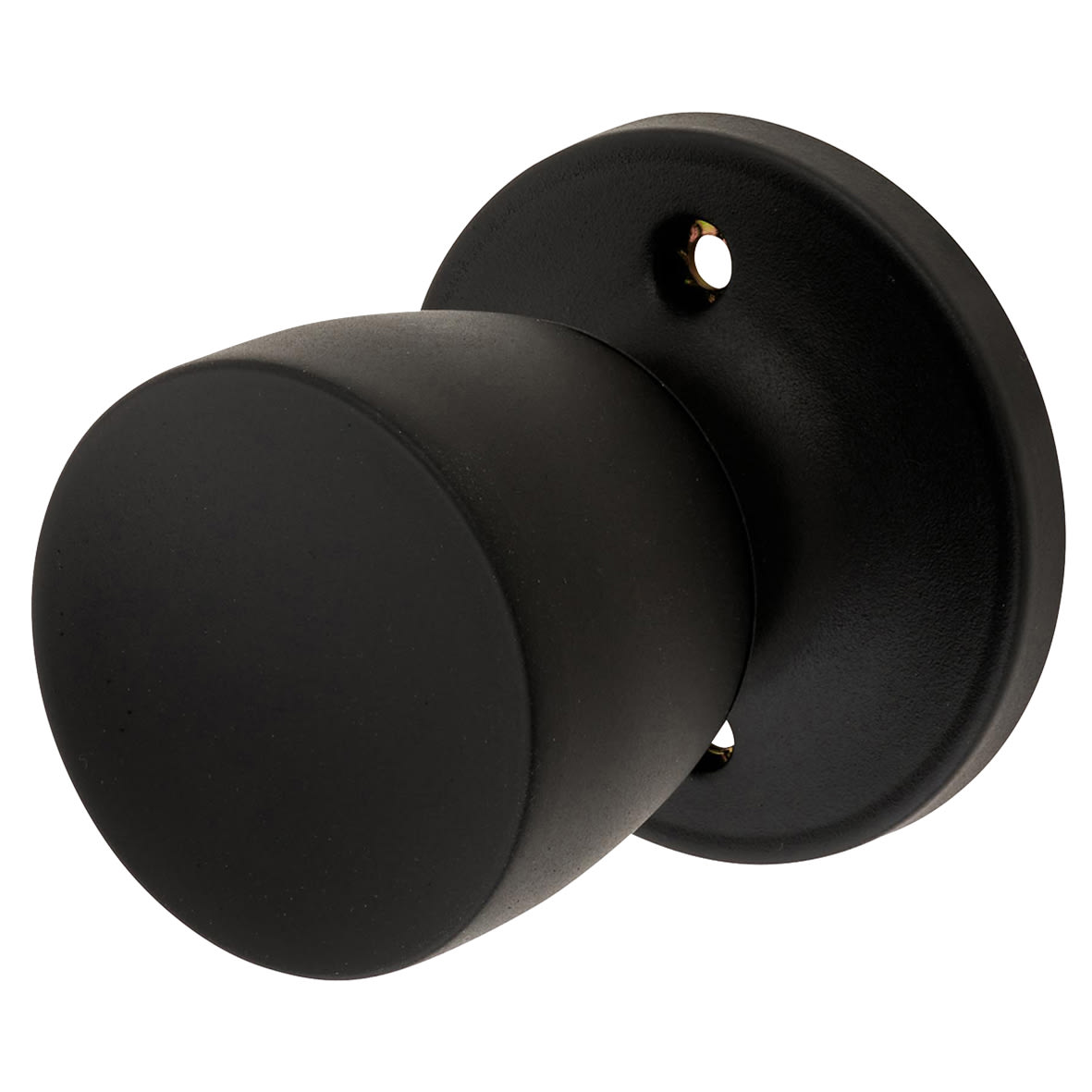 Matt Black Hotel Passage Mortice Door Knobset - 60mm Rose Diameter - view 4
