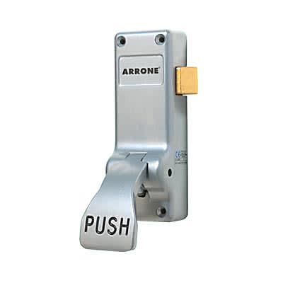 Single Door Push Pad Latch - Timber Door - Satin Stainless Steel - view 2