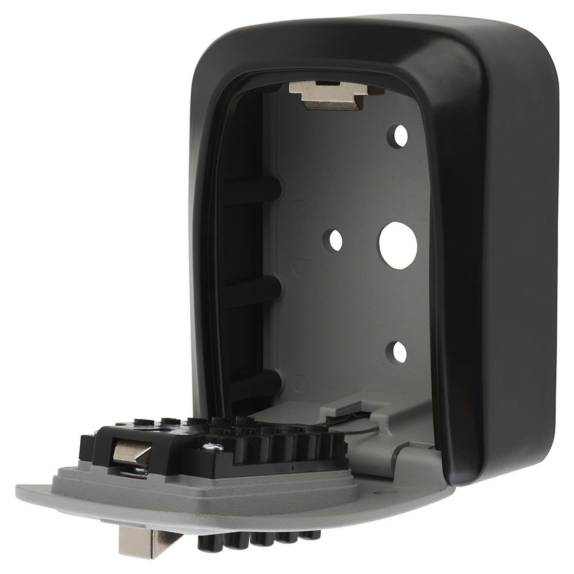 Lock Push Button Key Safe - 115 x 95 x 40mm - Black - view 2