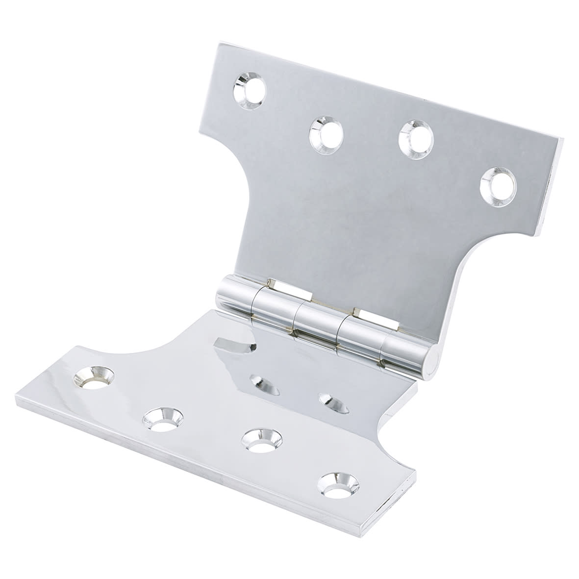 Parliament Hinge - 100 x 75 x 125mm - Polished Chrome - Pair - view 3