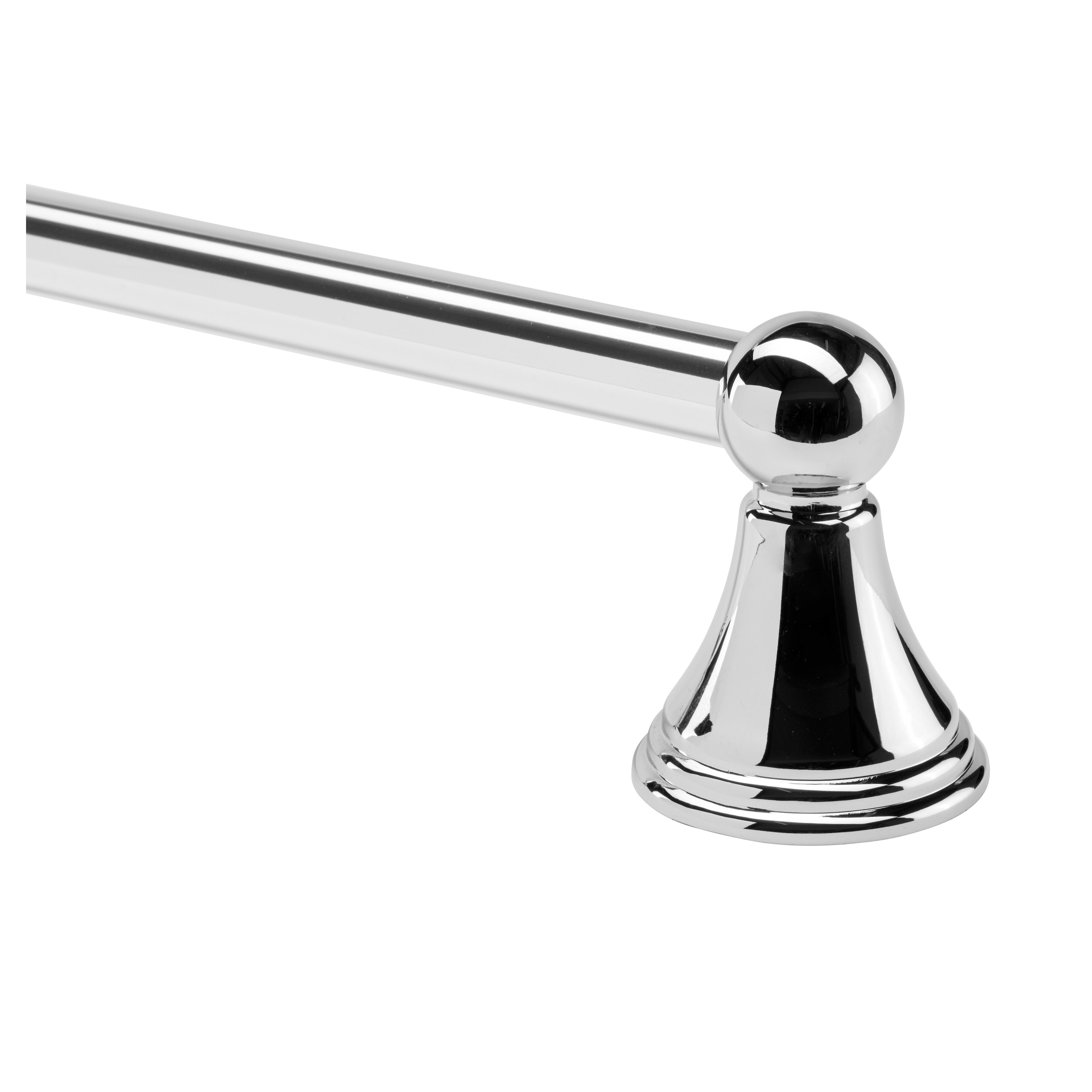 Westminster Round Towel Rail - 57 x 520 x 80mm - Polished Chrome - view 4