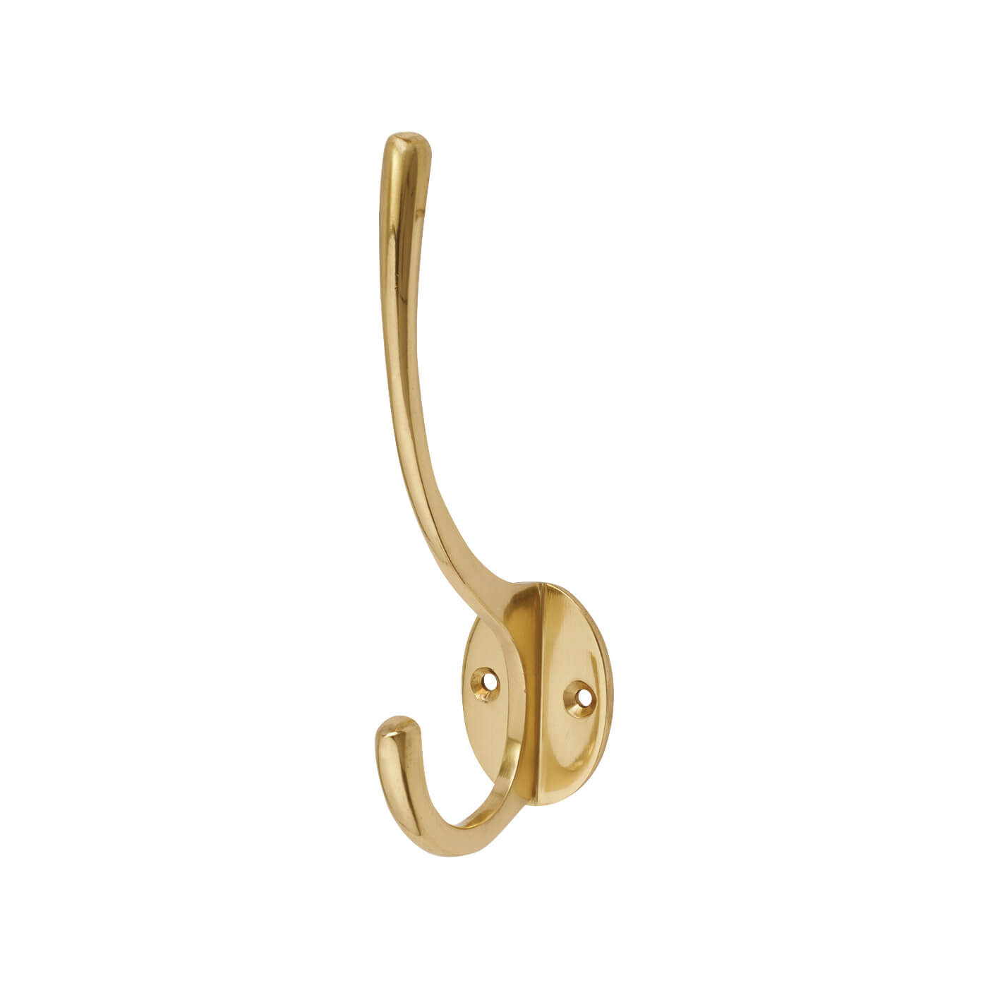 Marcus Victorian Light Duty Single Hat & Coat Hook - 125 x 51mm - Polished Brass - view 2