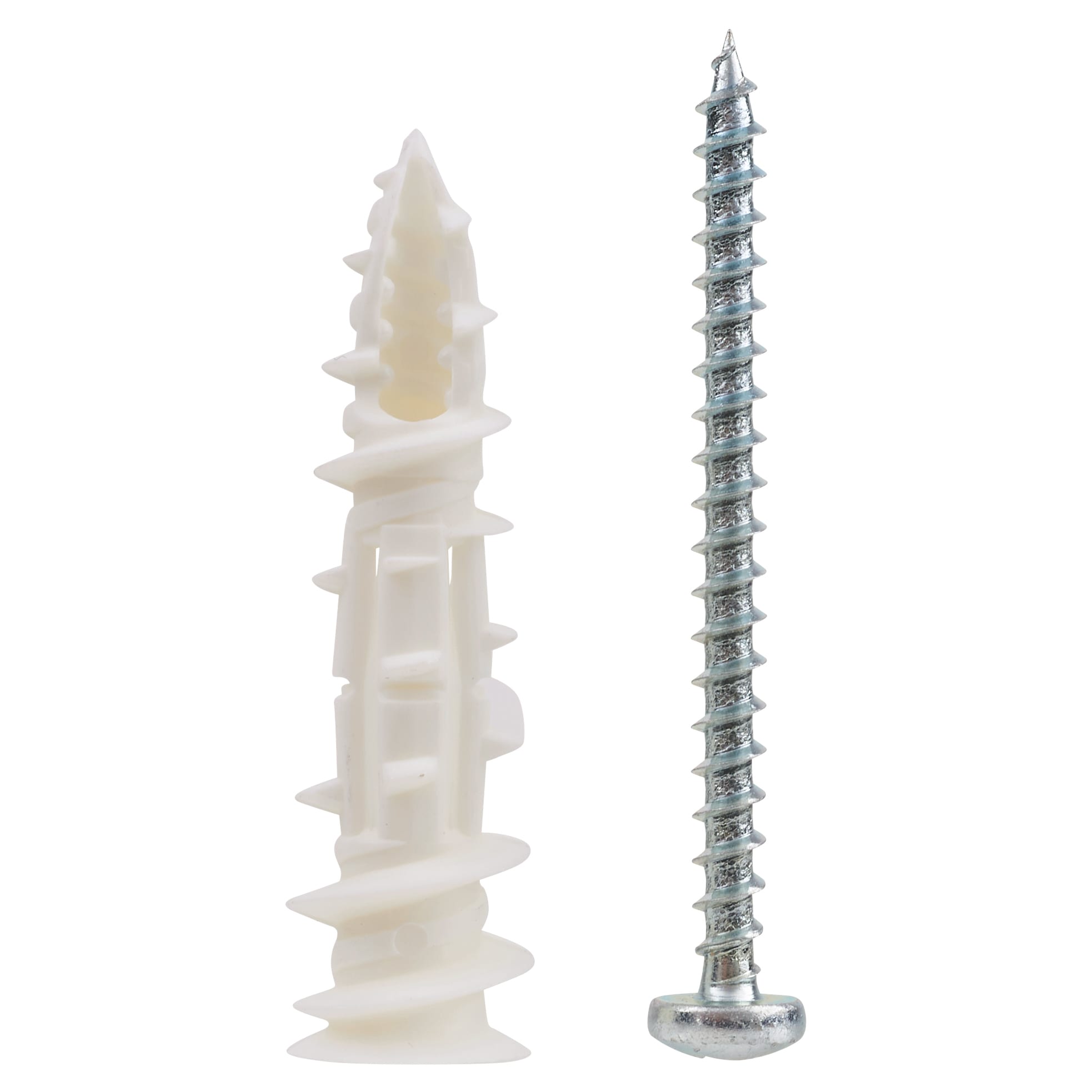 WallGripper Self Drilling Plasterboard Wall Anchor - 4 x 54mm - White - Pack of 50 - view 2