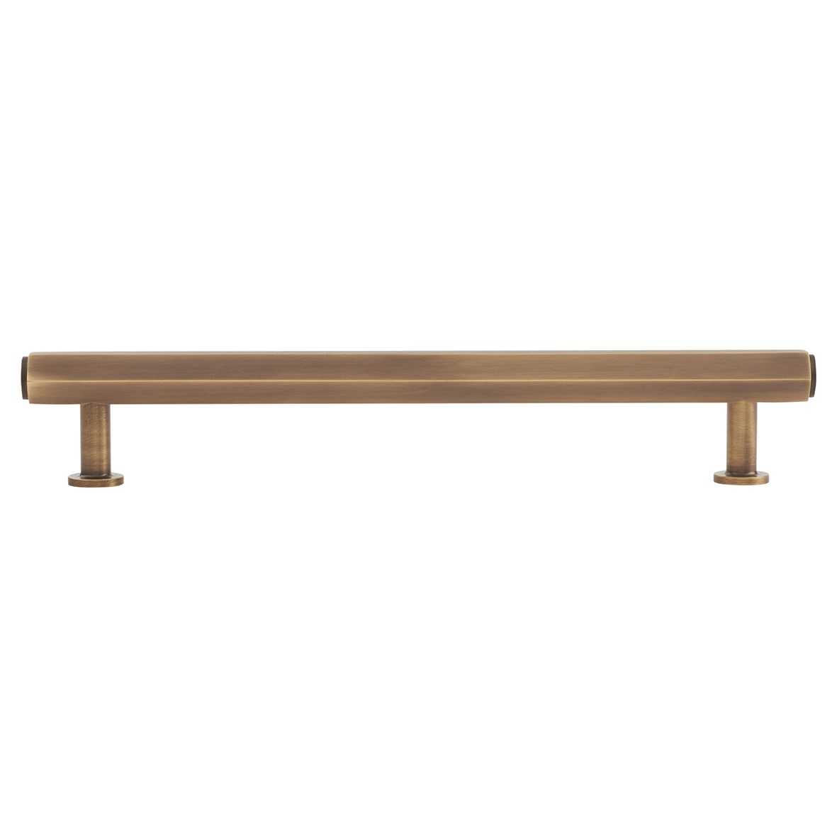 Vesper Hex 14mm T-Bar Cabinet Pull Handle - 160mm Centres - Antique Brass - view 2