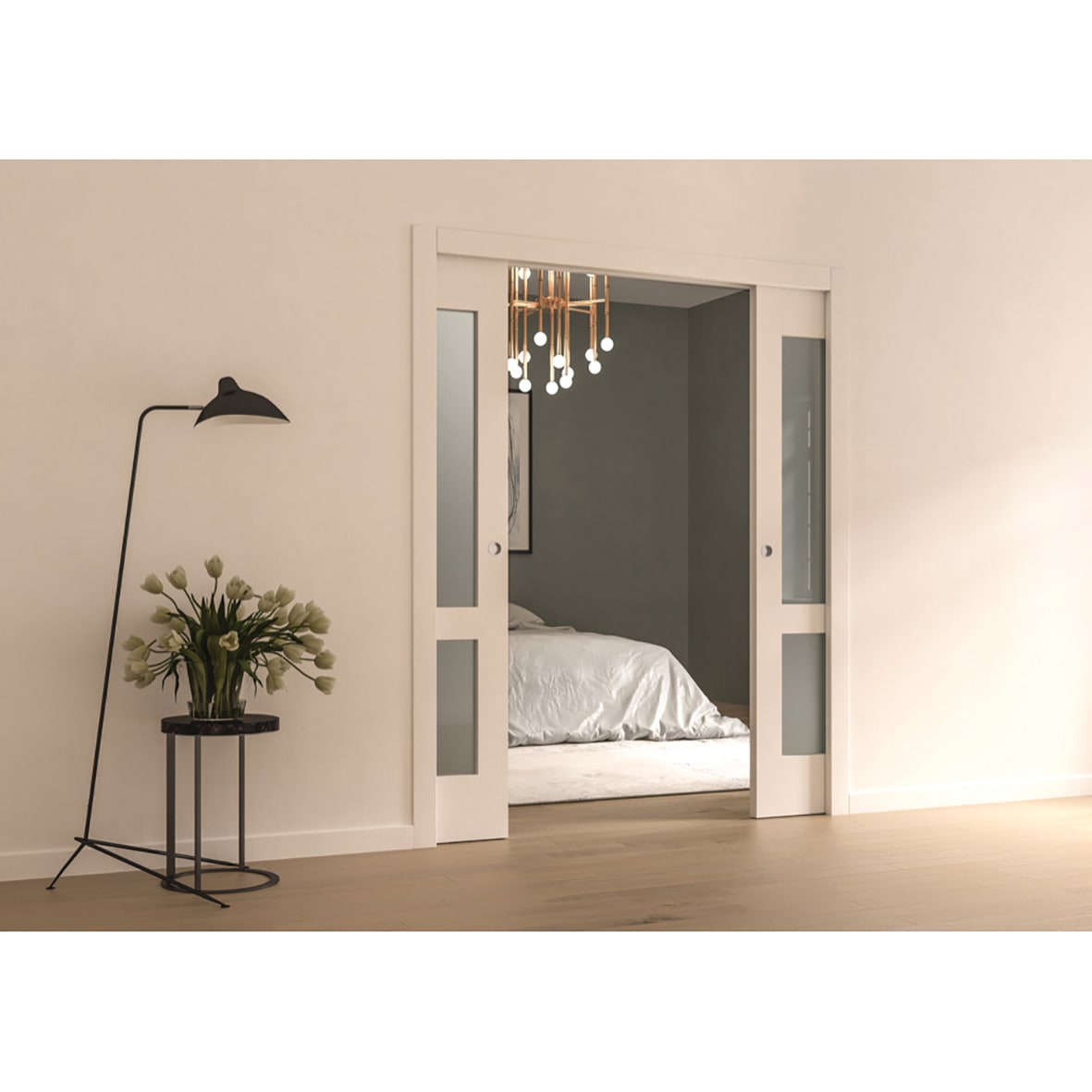 Pocket Door Kit - 100mm Finished Wall Thickness - 726 x 2040mm Door Size - view 4