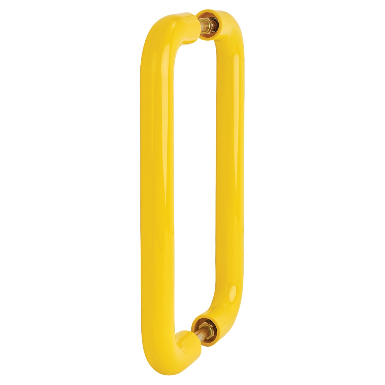 Golden Yellow Nylon D-Bar Door Pull Handles - Back to Back - 425mm c/c - view 2