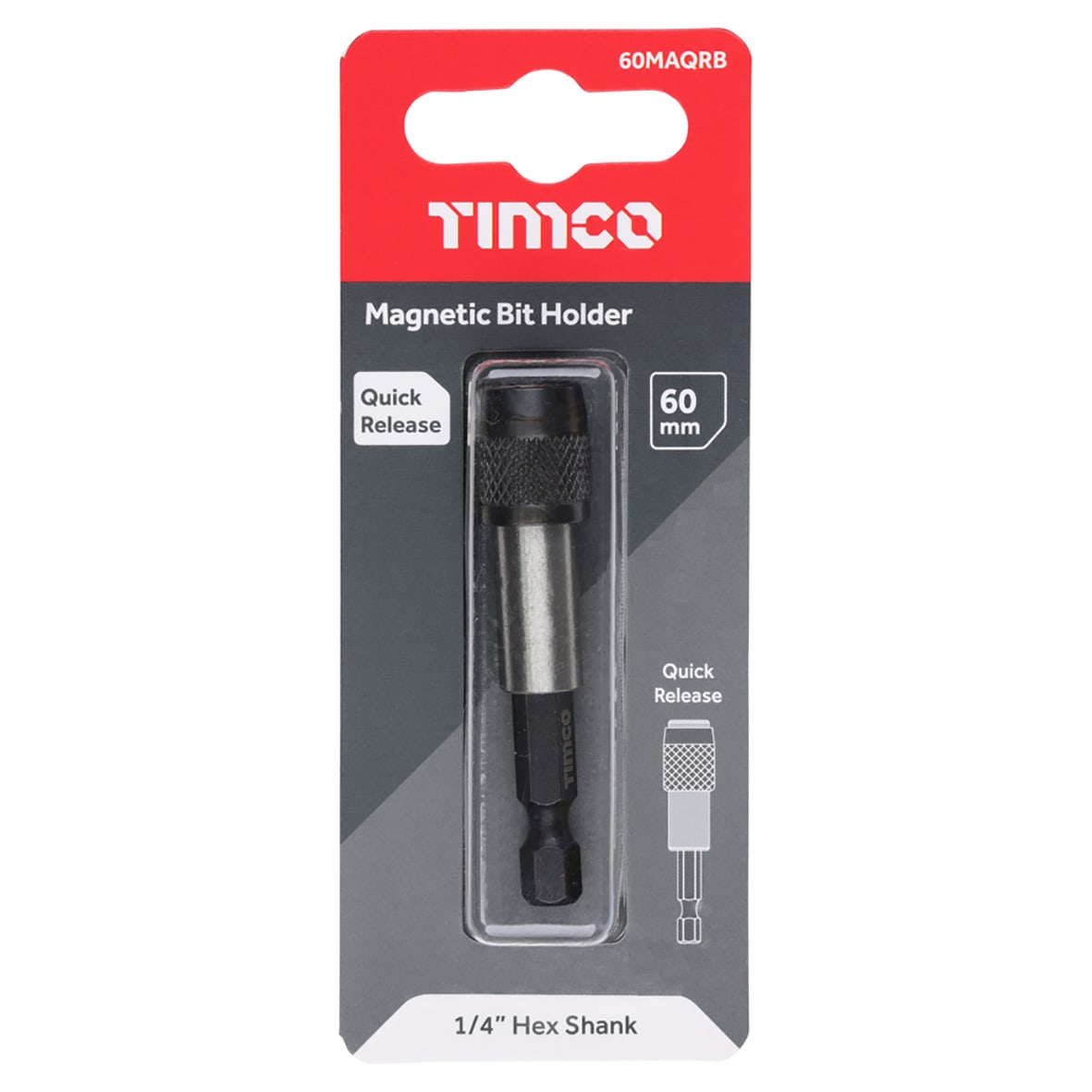 Quick Release Magnetic Driver Bit Holder - 60mm Length - view 3