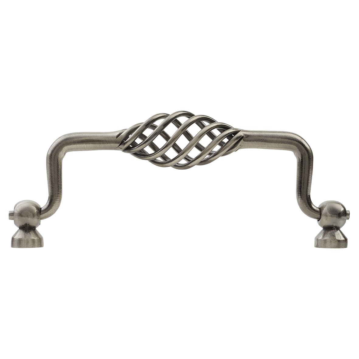 Cage Cabinet Drop Handle - 128mm Centres - Polished Steel - view 4