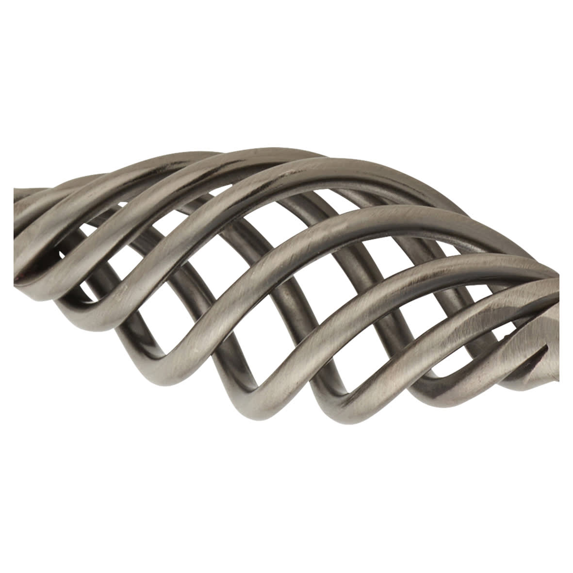 Cage Cabinet Drop Handle - 128mm Centres - Polished Steel - view 7