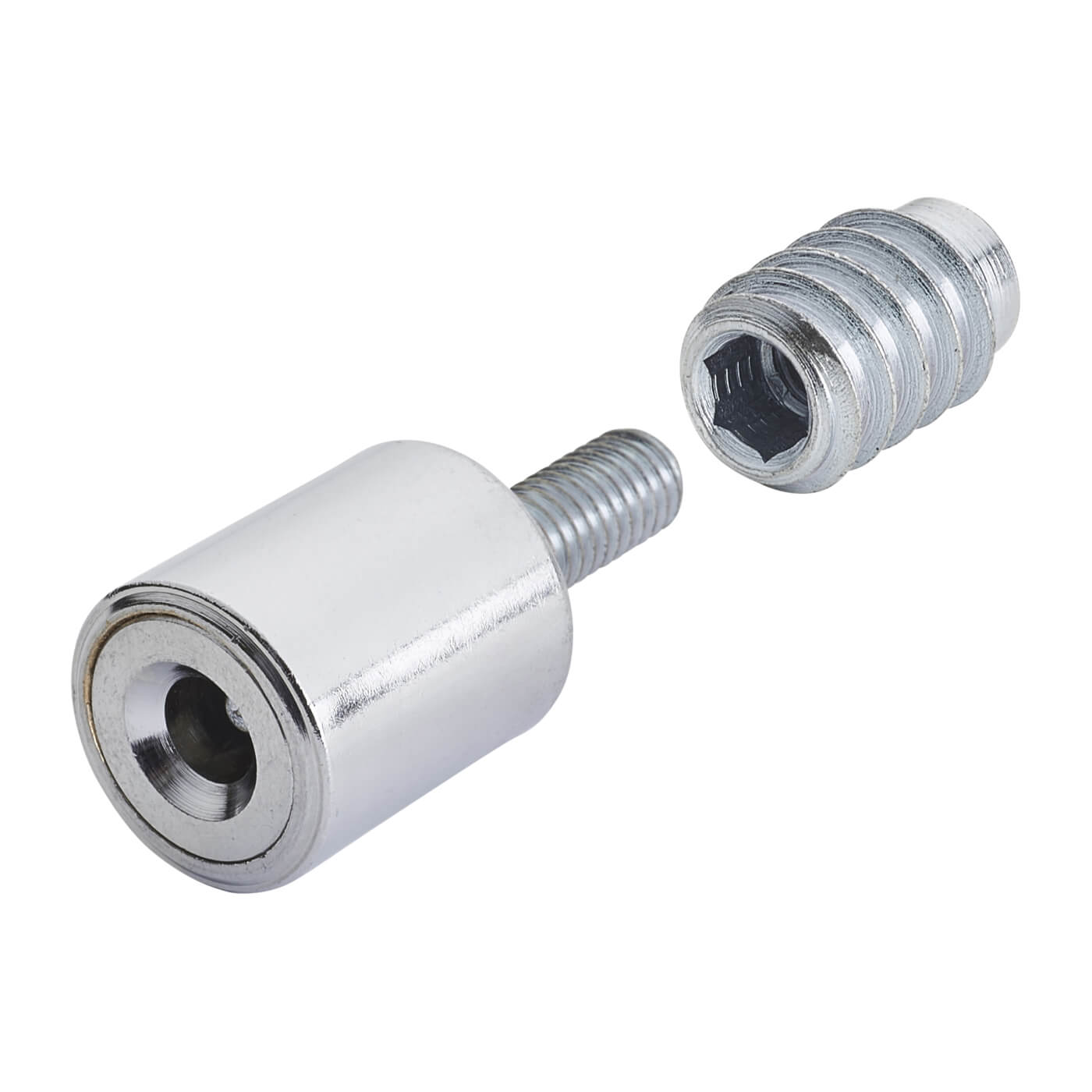Bramah Rola Wooden Sash Window Stop - 19mm - Polished Chrome - 2 Body + 4 Inserts - view 2