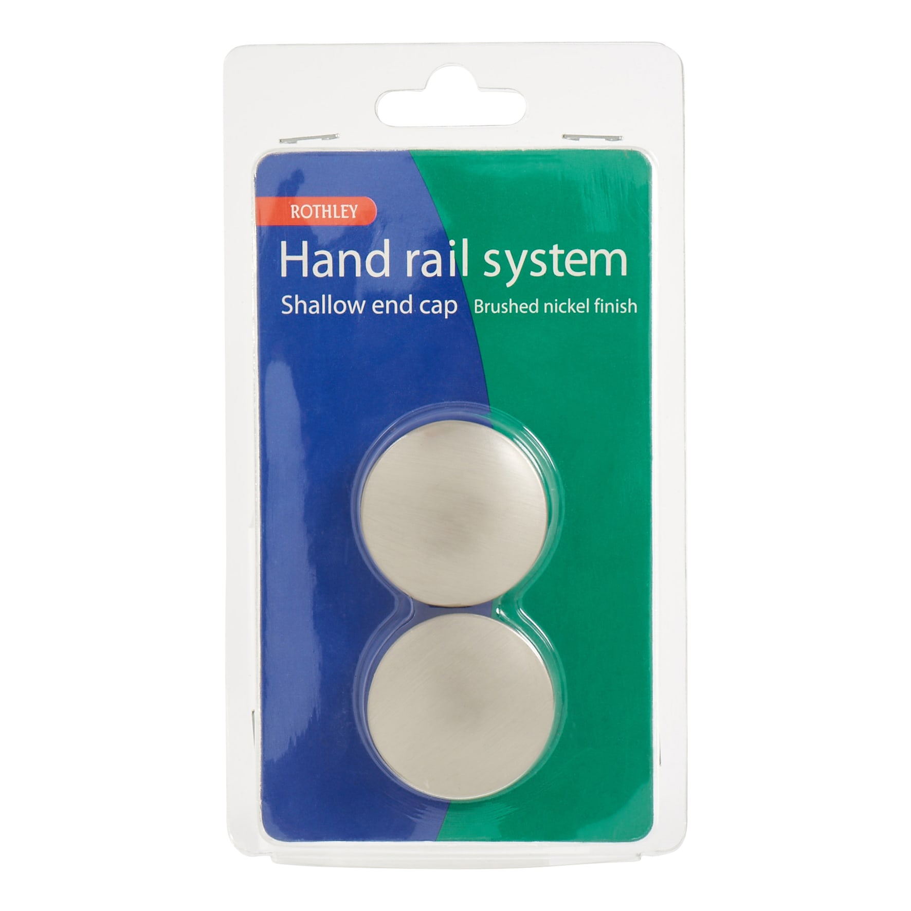 40mm Handrail System - Shallow End Caps - Brushed Nickel - Pack of 2 - view 3