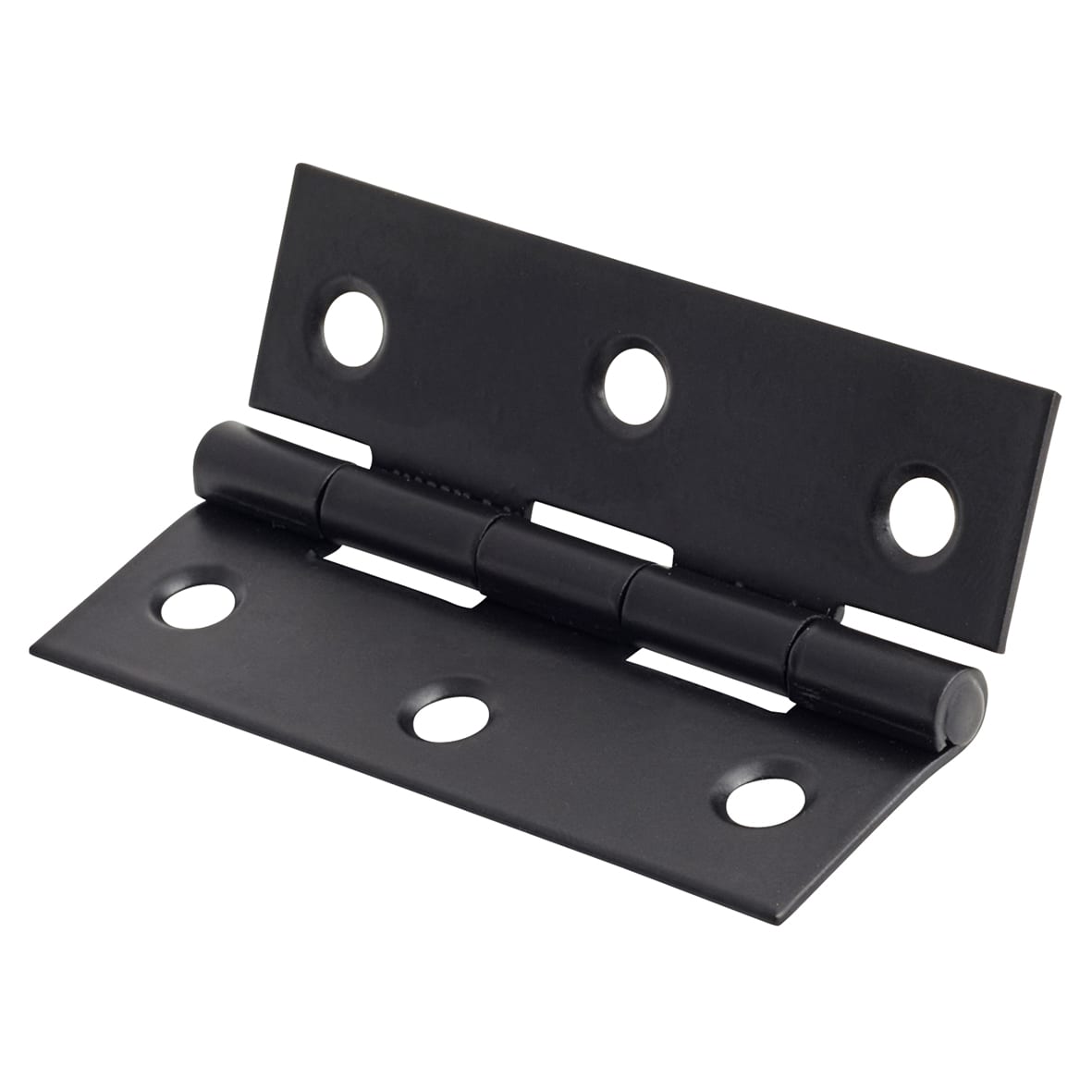 Steel Butt Door Hinge - 75 x 50 x 1mm - Matt Black - Pair - view 2