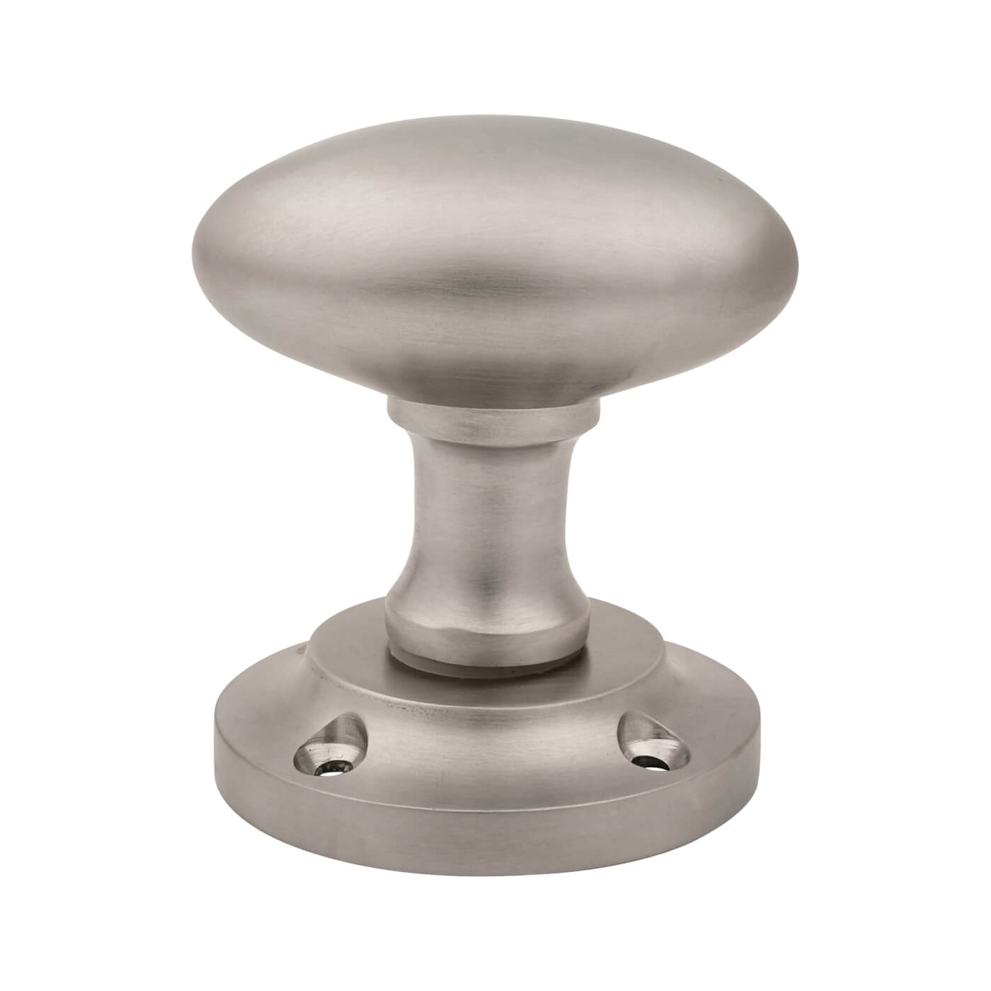 Marcus Satin Nickel Oval Mortice Door Knob - 57mm Rose Diameter - Suffolk Range - view 3
