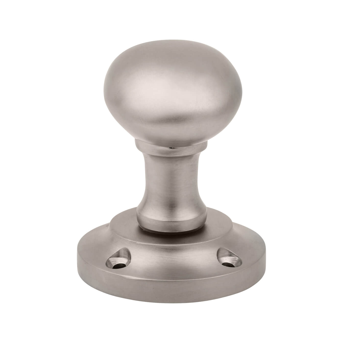 Marcus Satin Nickel Oval Mortice Door Knob - 57mm Rose Diameter - Suffolk Range - view 4