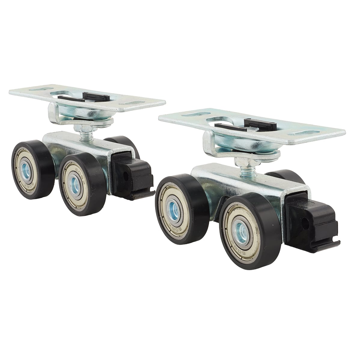 Black uPVC Multipoint Door Handles on Oval Rose - Black - CR-107 Range - view 2