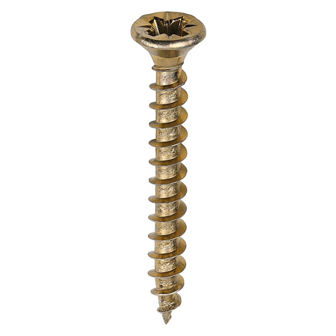 Solo Chippy Pozi Countersunk Wood Screws - 3.5 x 30mm - Yellow Zinc - Pack of 200 - view 3