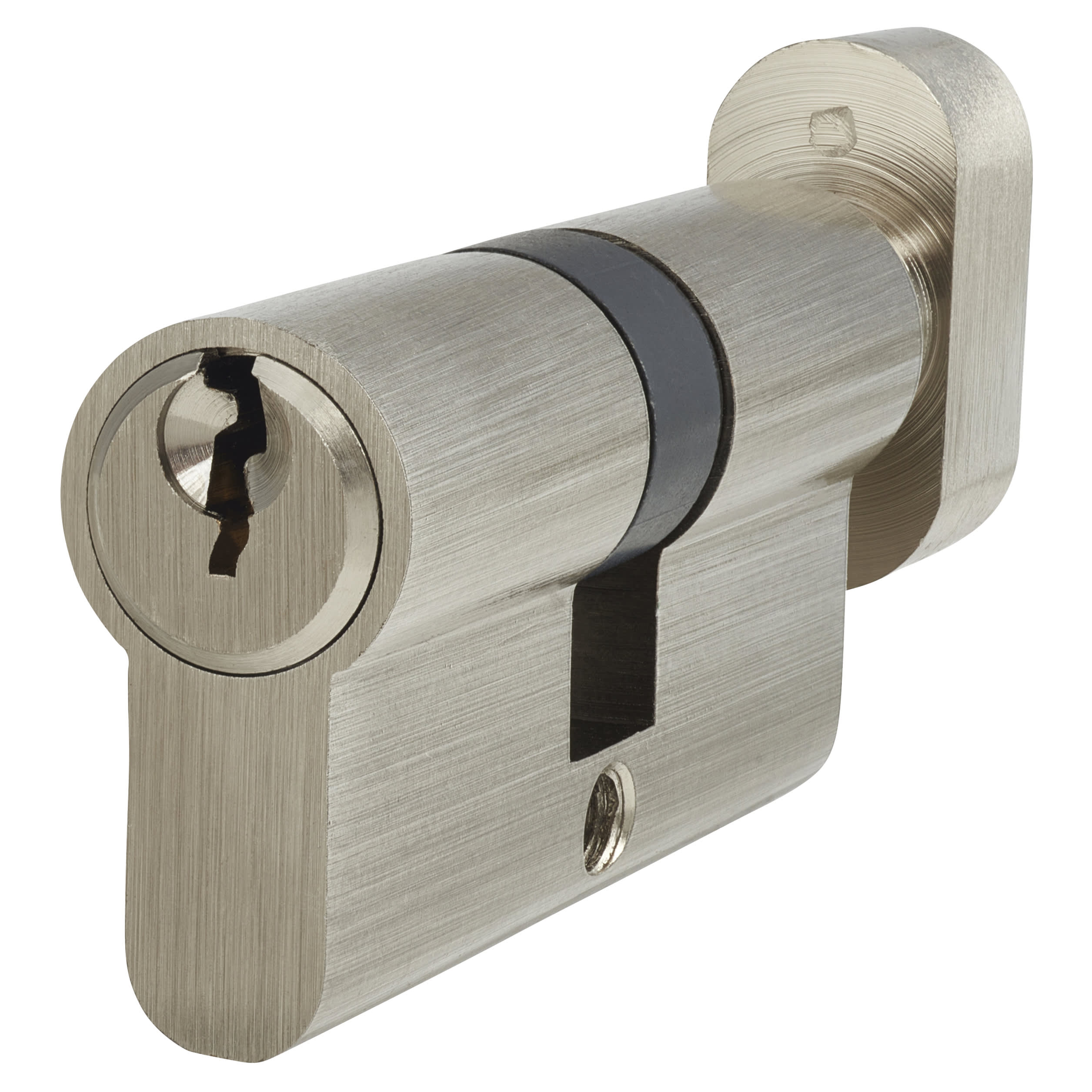 5 Pin 60mm Euro Thumbturn Cylinder - 30mm Turn + 30mm - Pol Nickel - Keyed to Differ - view 2