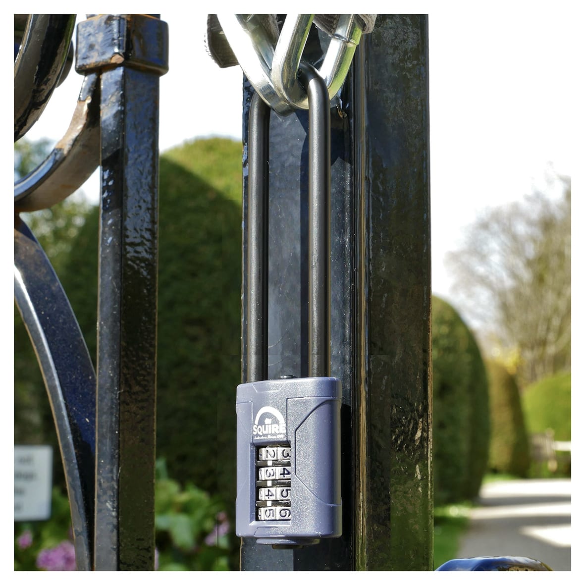 Combination Long Shackle Padlock - 50mm Body - 100 x 22.6mm Shackle - Blue - view 6