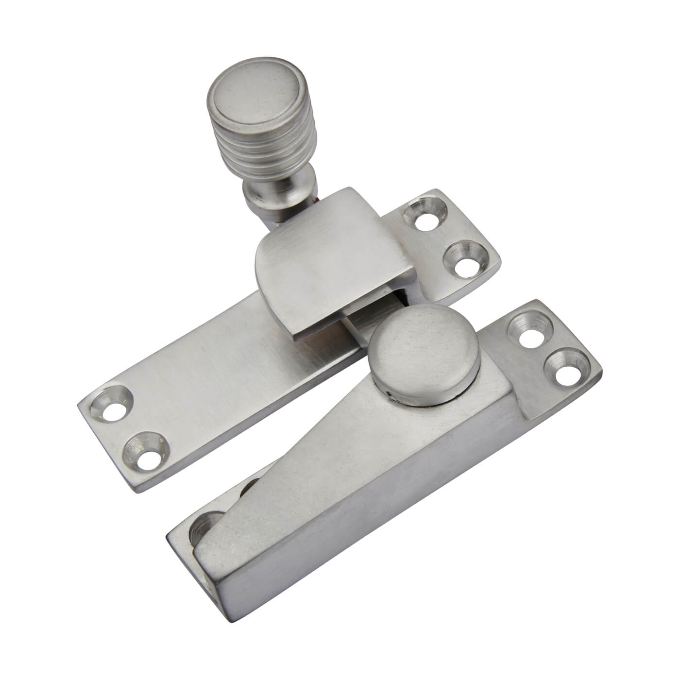 Heavy Duty Straight Quadrant Arm Sash Window Fastener - 70 x 19mm - Satin Chrome - view 2