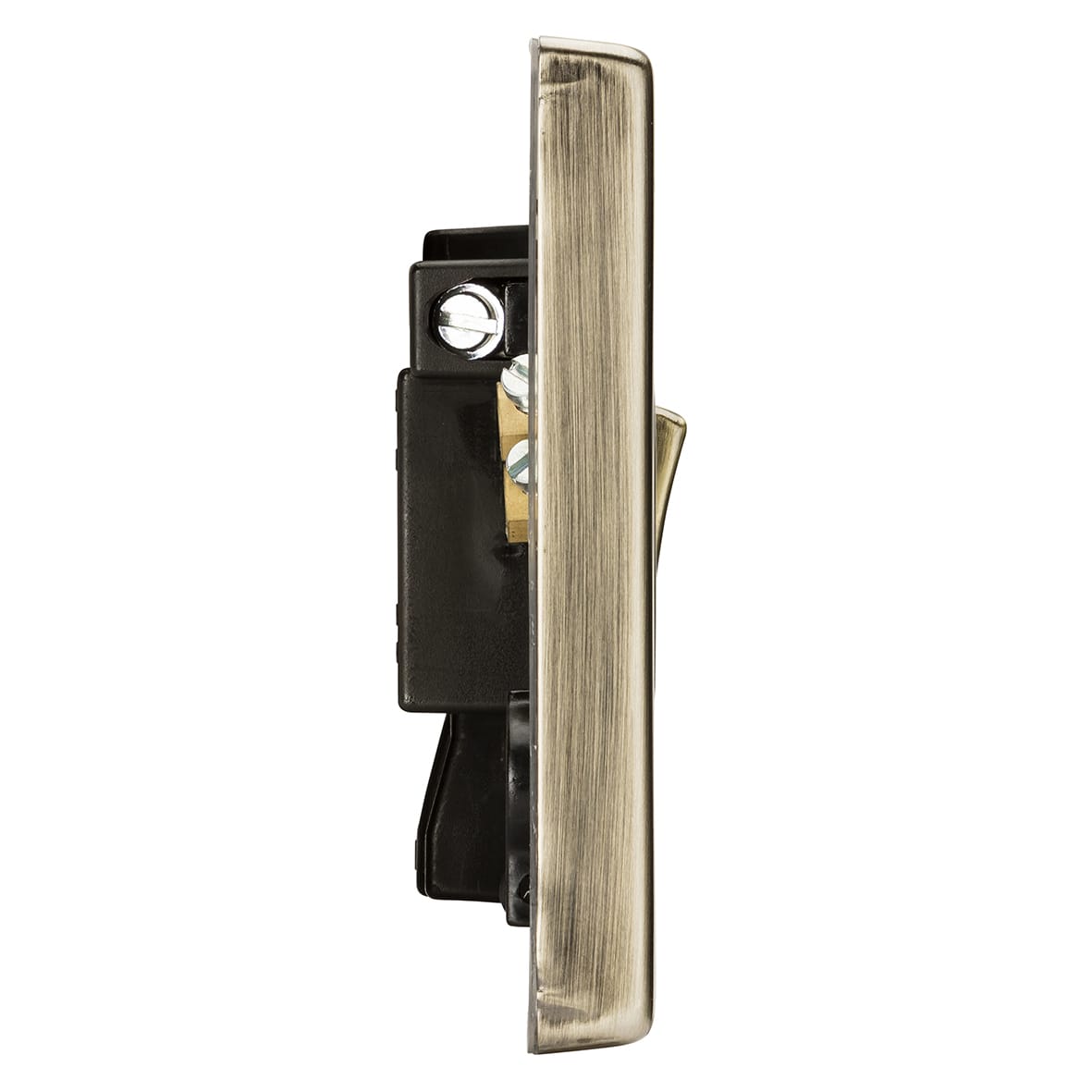 13A 1 Gang Switched Fused Spur - Antique Brass - view 6