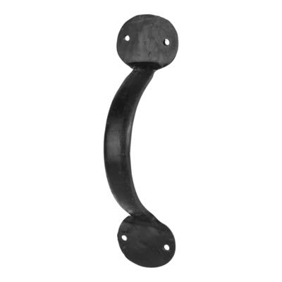 Bean Bow Cabinet Pull Handle - 120mm Centres - Antique Black Iron - view 2