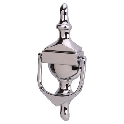 Victorian Urn Door Knocker - Bright Chrome - 162 x 76mm - view 2