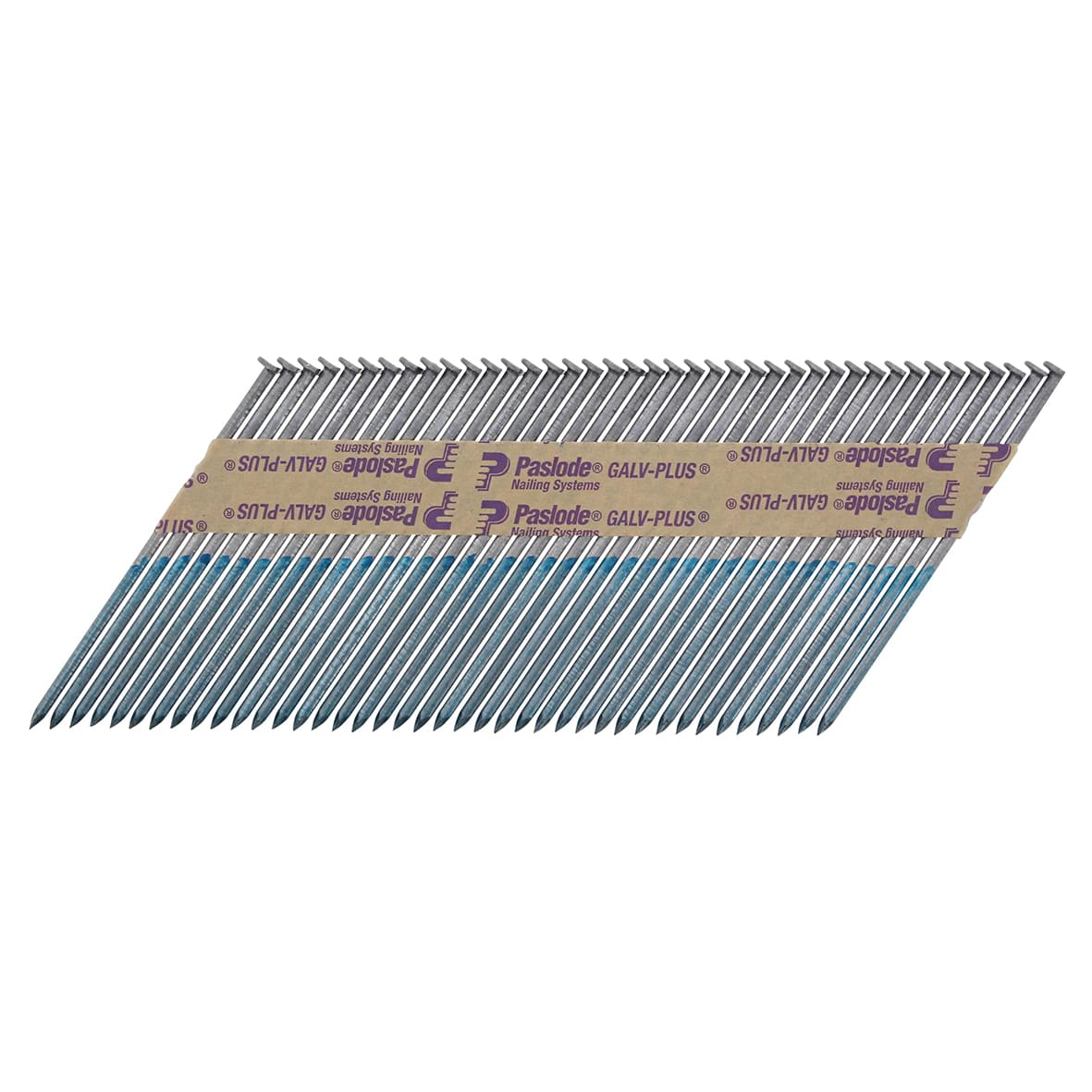 Round Head Nails & Gas - Plain - 34° Angled - 3.1 x 90mm - Galvanised + - Pack of 2200 - view 2