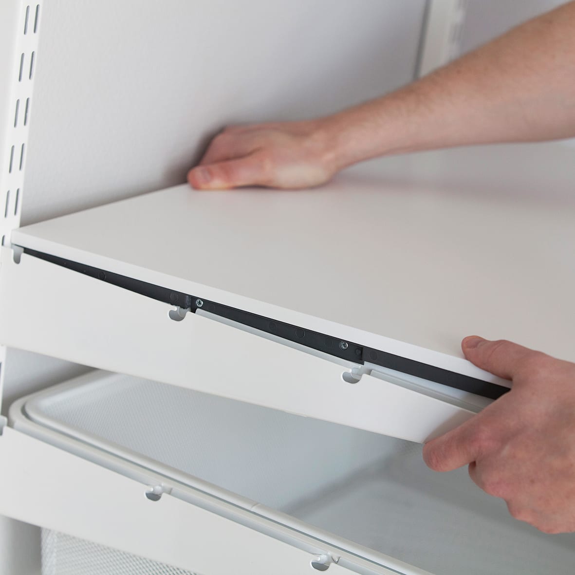Top Track System - Click In White Edged Melamine Board/Shelf - 449 x 502 x 20mm - White - view 3