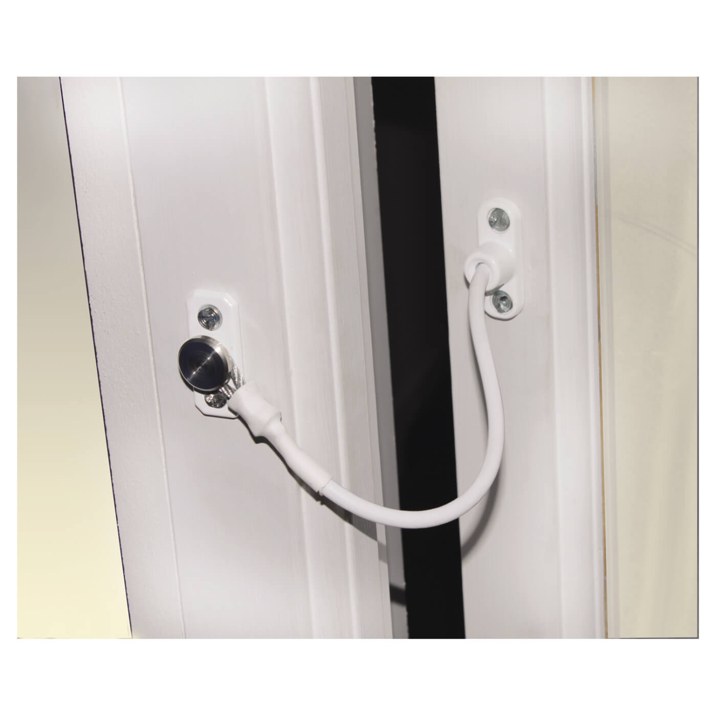 Perma Permanent Fixed Cable Window Restrictor - White - view 3