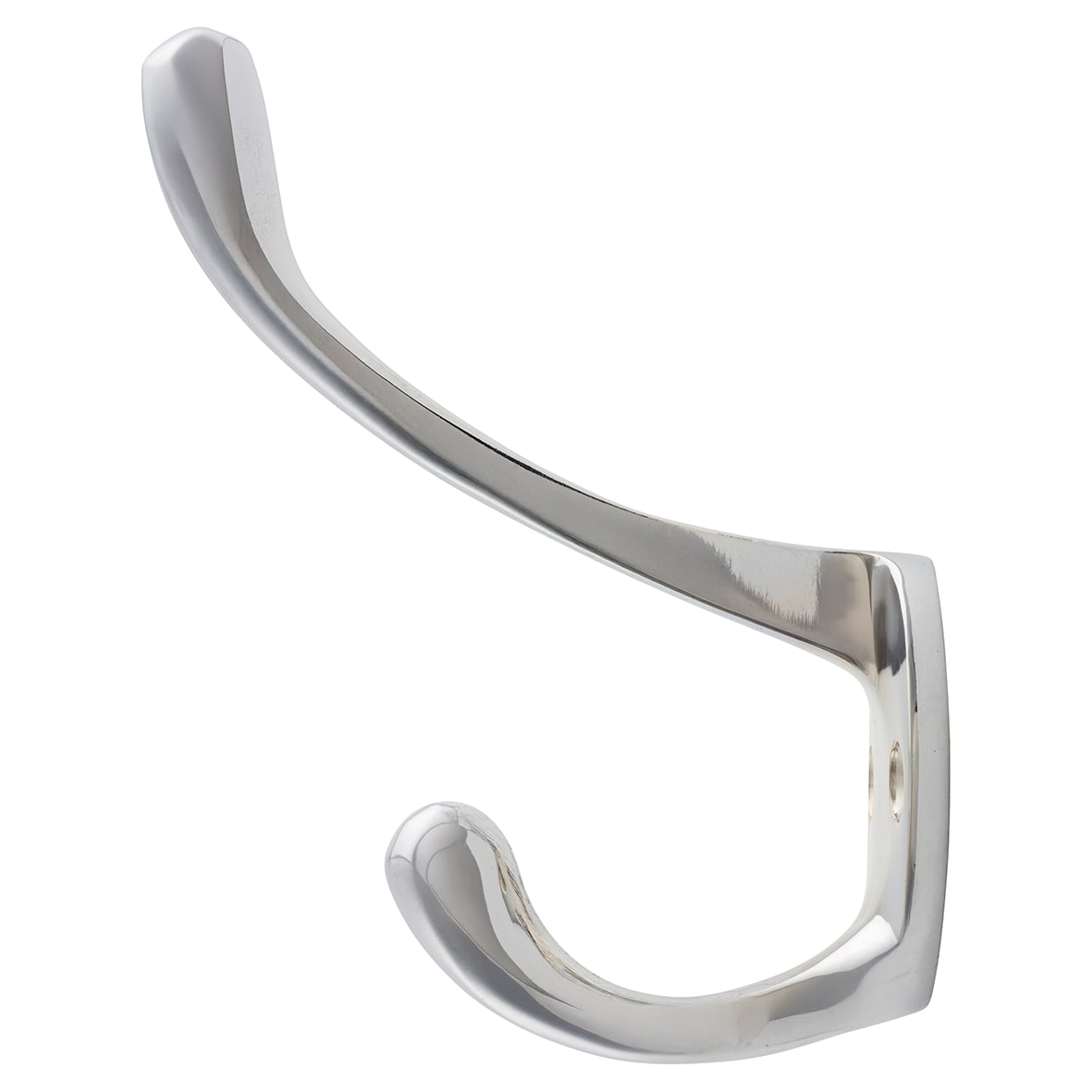 Victorian Single Hat & Coat Hook - 80 x 35mm - Polished Chrome - view 2