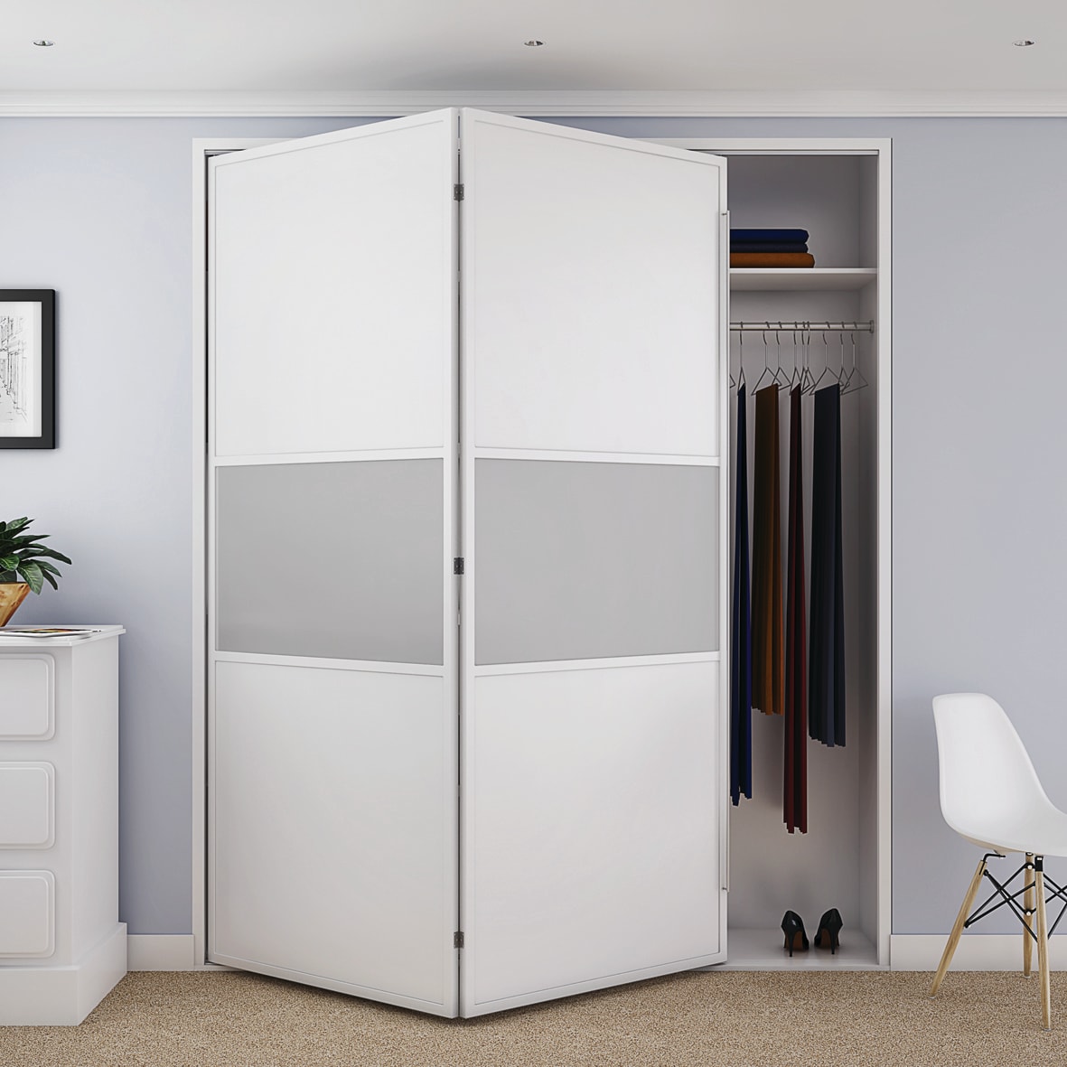 Bifold 14 Sliding Door Track - 1600mm Track - 14kg Max Door Weight - view 2