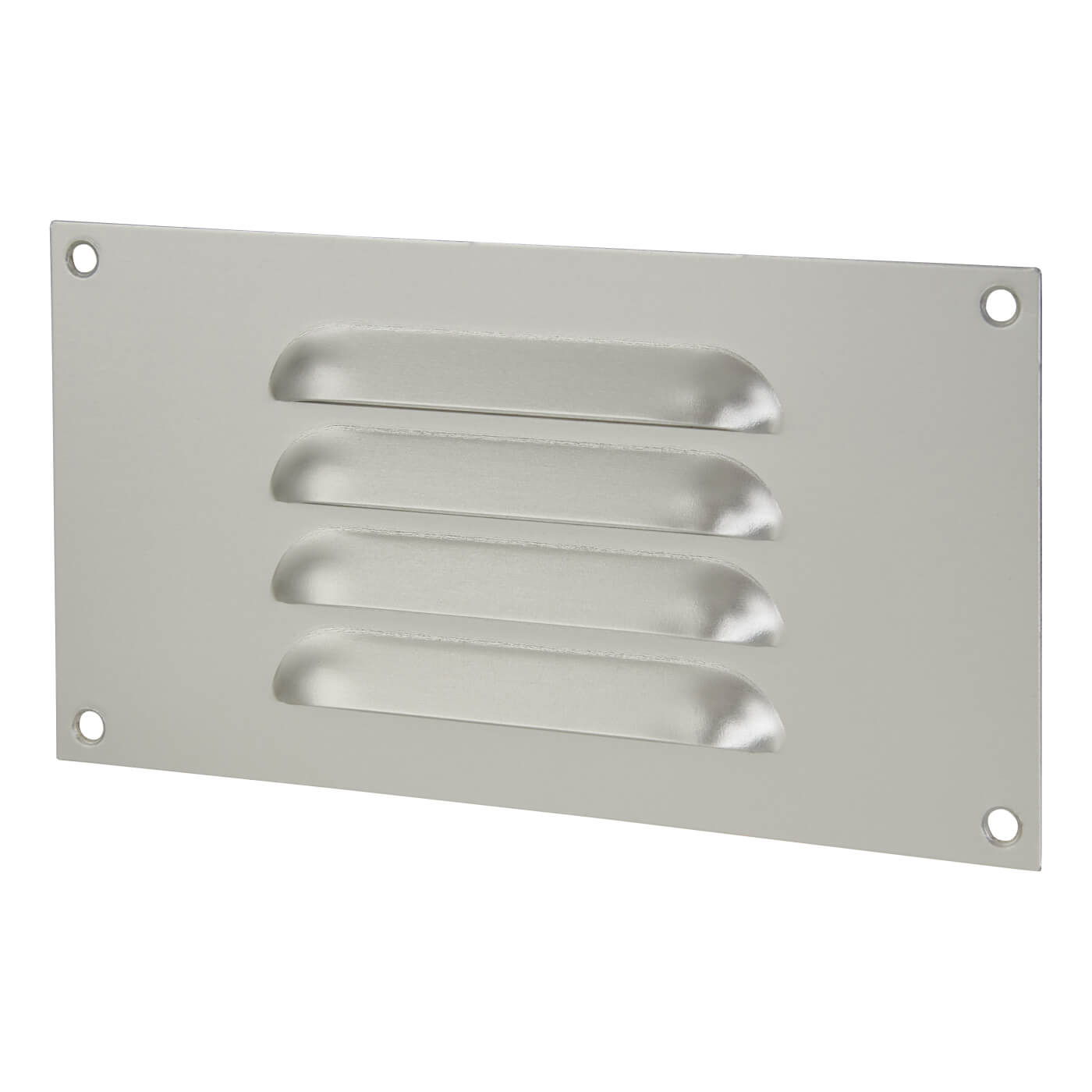 Hooded Louvre Vent - 165 x 89mm - 1672mm² Free Air Flow - Satin Aluminium - view 2