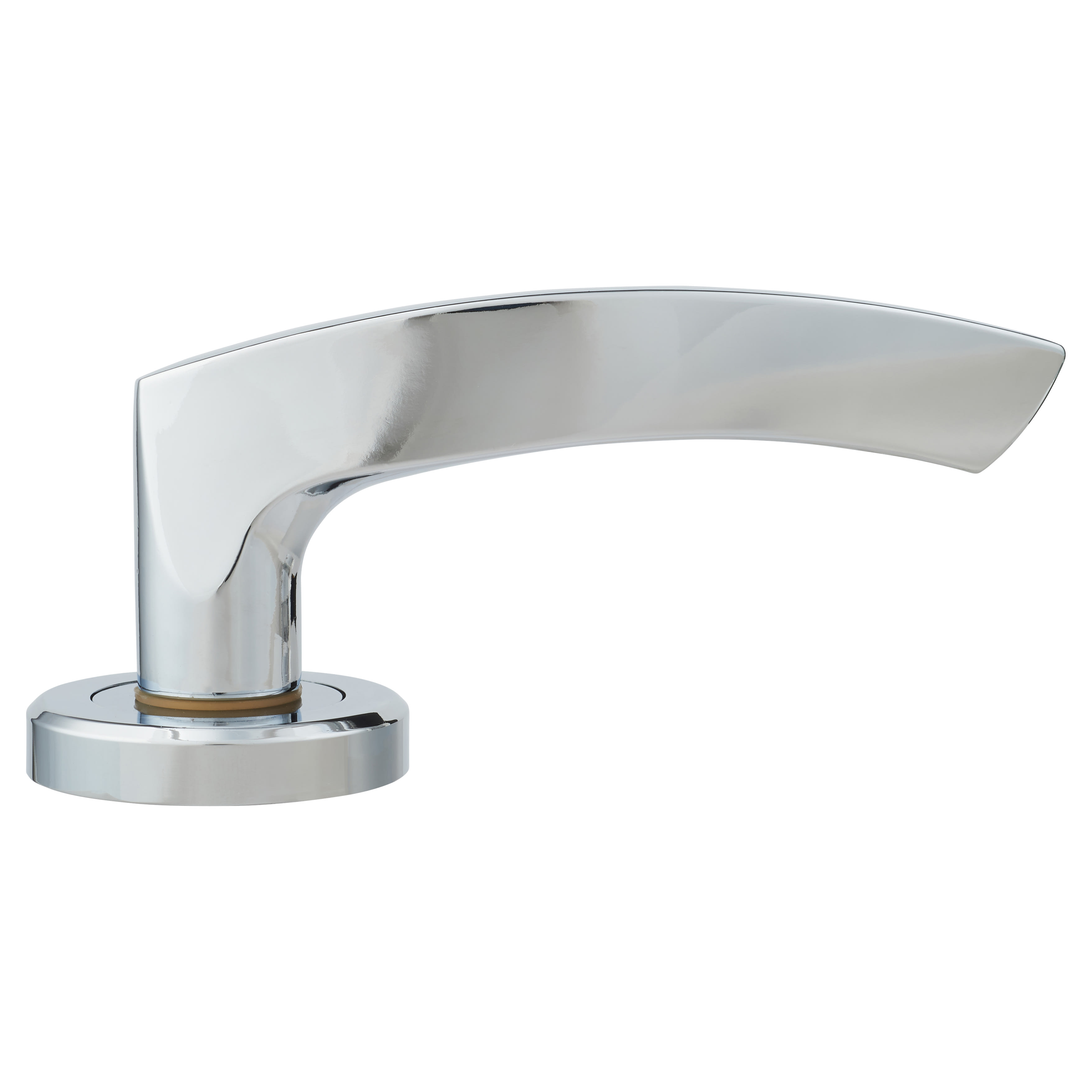 Brass Polished Chrome Latch Door Handles on Rose Pack - Oliver Range - view 5