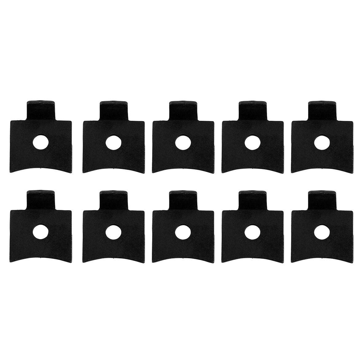Standard Raised Bookcase Clip - Matt Black - Pack of 10 - view 2