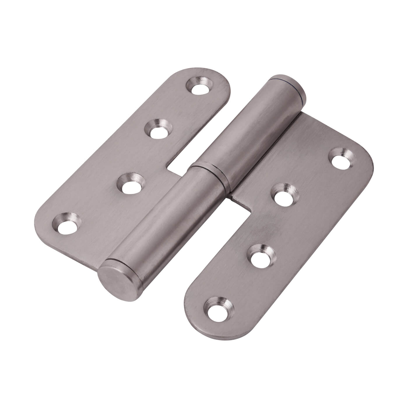 European Style Lift Off Butt Door Hinge - 100 x 89 x 3mm - Left Hand - Satin Stainless Steel - Pair - view 2
