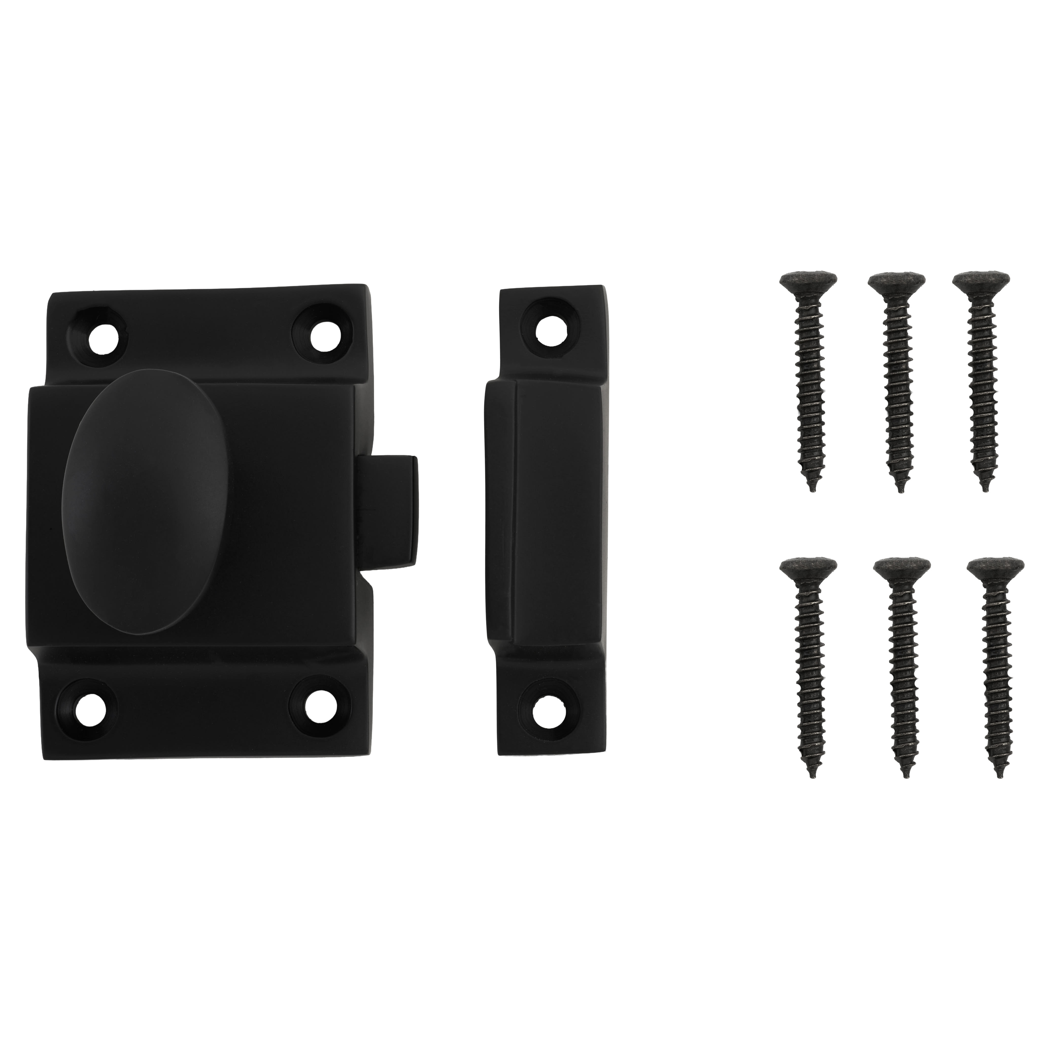 Box Style Cupboard Catch - 55 x 40 x 35mm - Matt Black - view 3