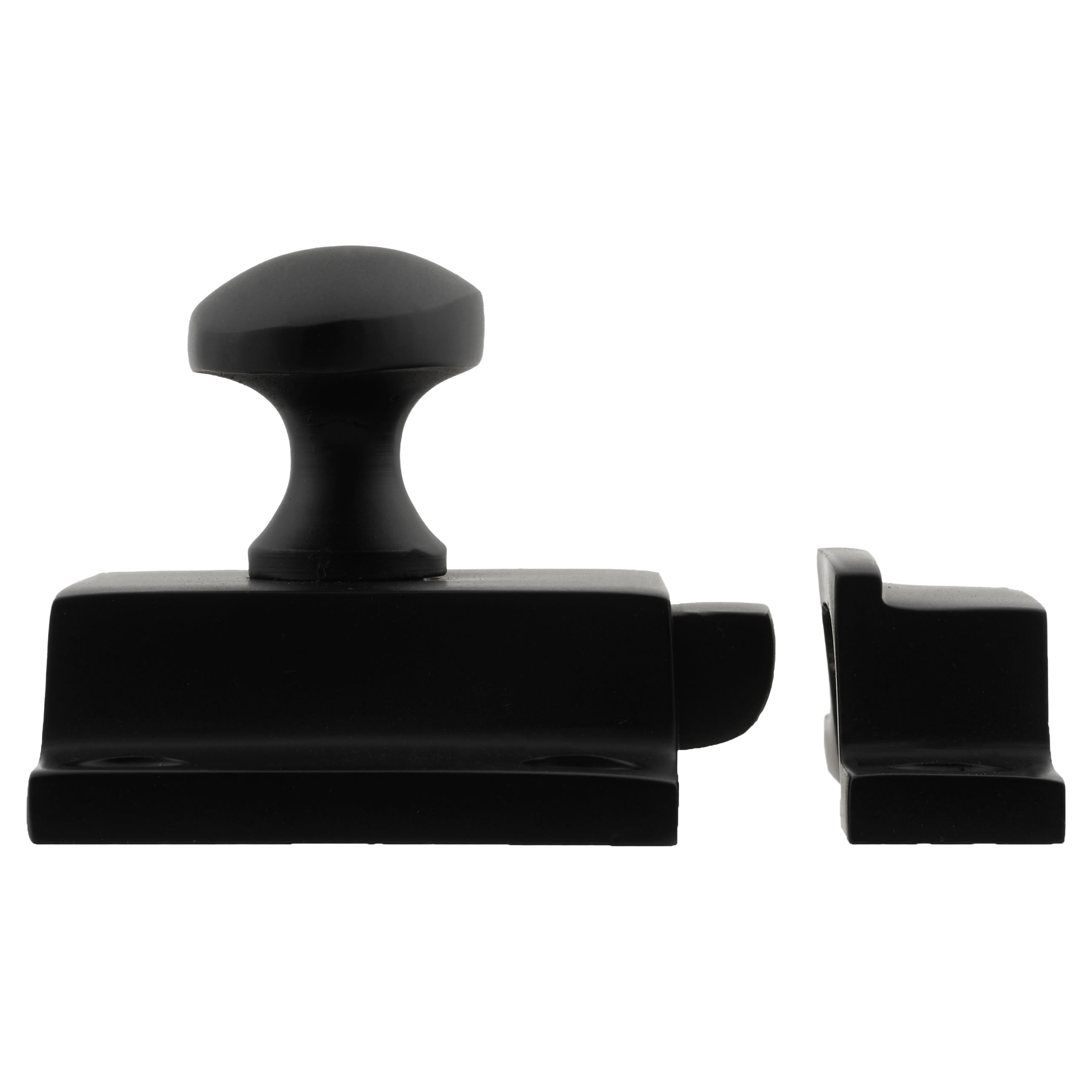 Box Style Cupboard Catch - 55 x 40 x 35mm - Matt Black - view 4