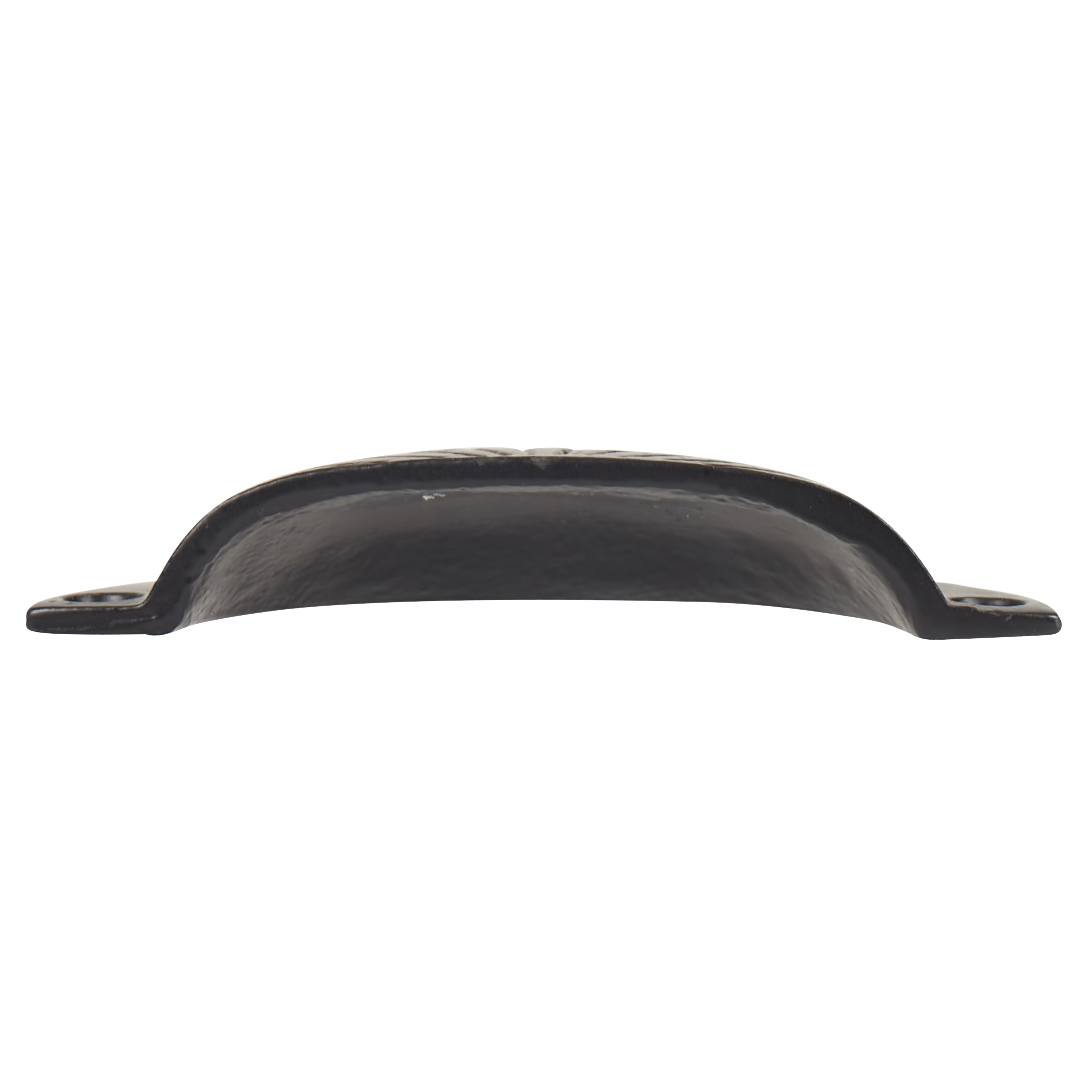 Shell Cabinet Cup Handle - 84mm Centres - Black Iron - view 3