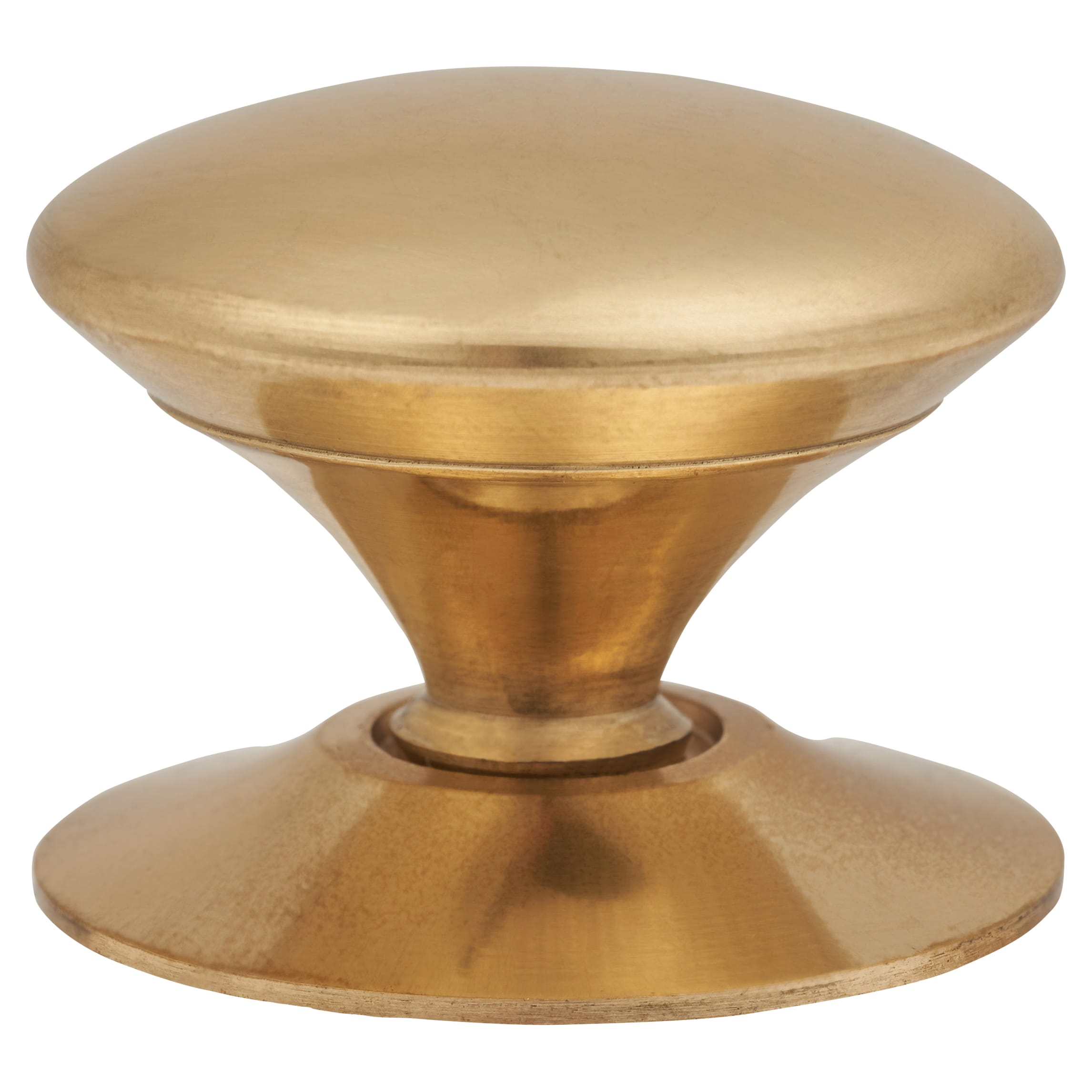 Budget Victorian Round Cabinet Knob - 32mm Diameter - Polished Brass - view 3