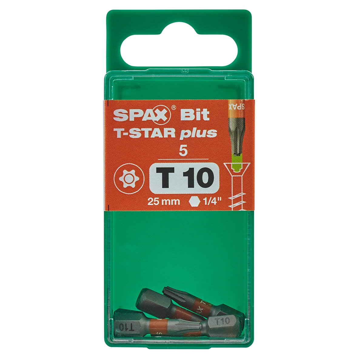 T-Star Plus Driver Bit - Torx - T10 - 25mm Length - Pack of 5 - view 2