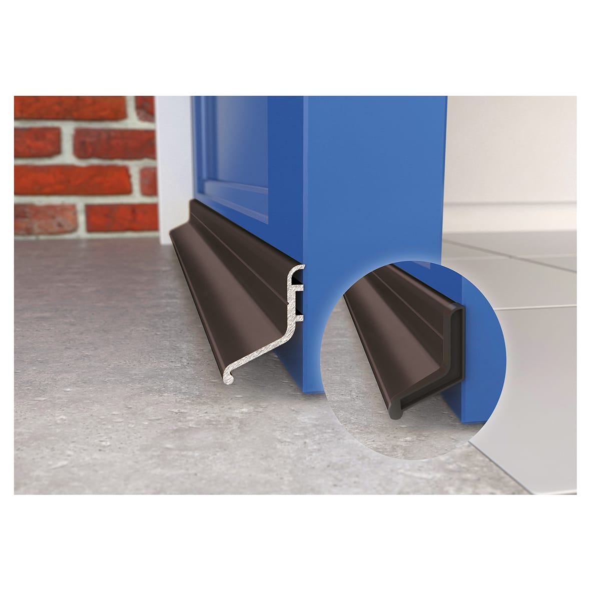 Slimline Rain Deflector & Drip Weather Bar - 914mm Length - Inward/Outward Opening - Black - view 2